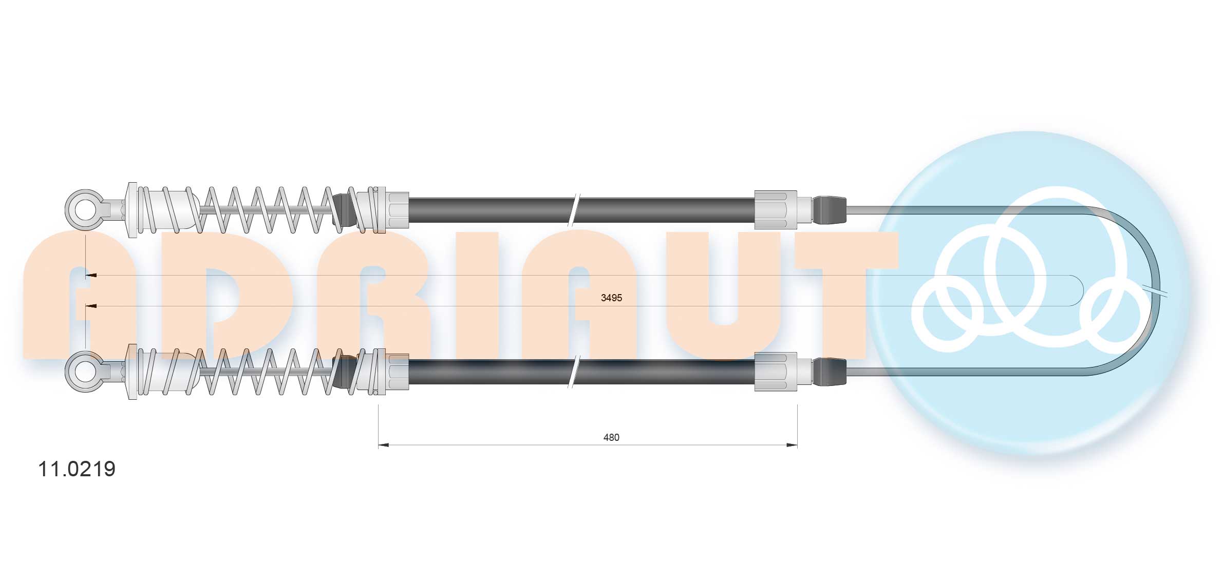Cable Pull, parking brake (11.0219)
