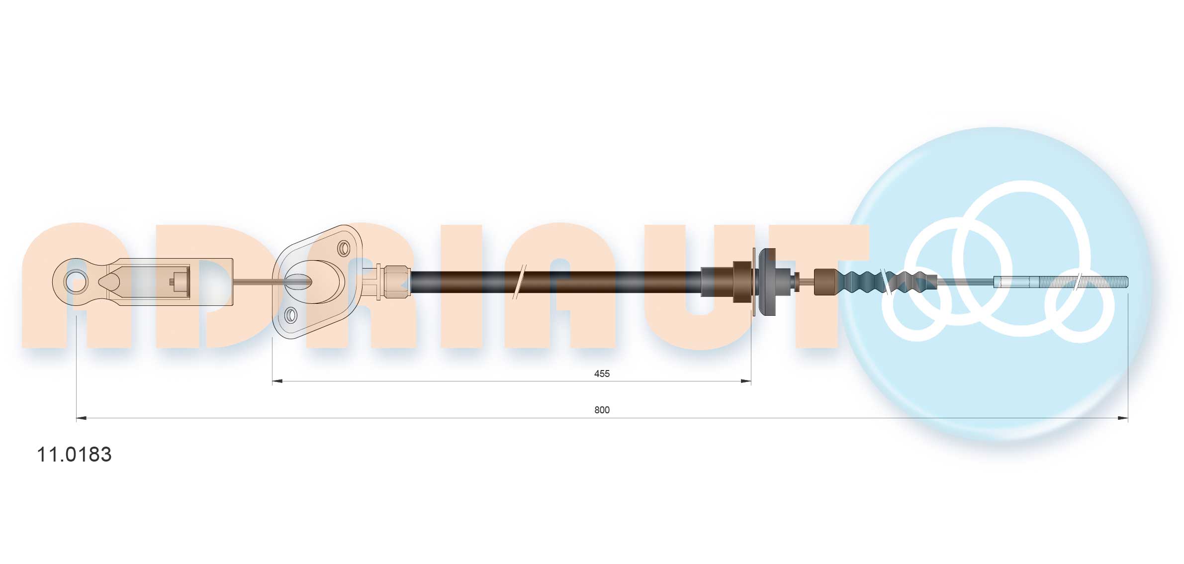 Cable Pull, clutch control (11.0183)