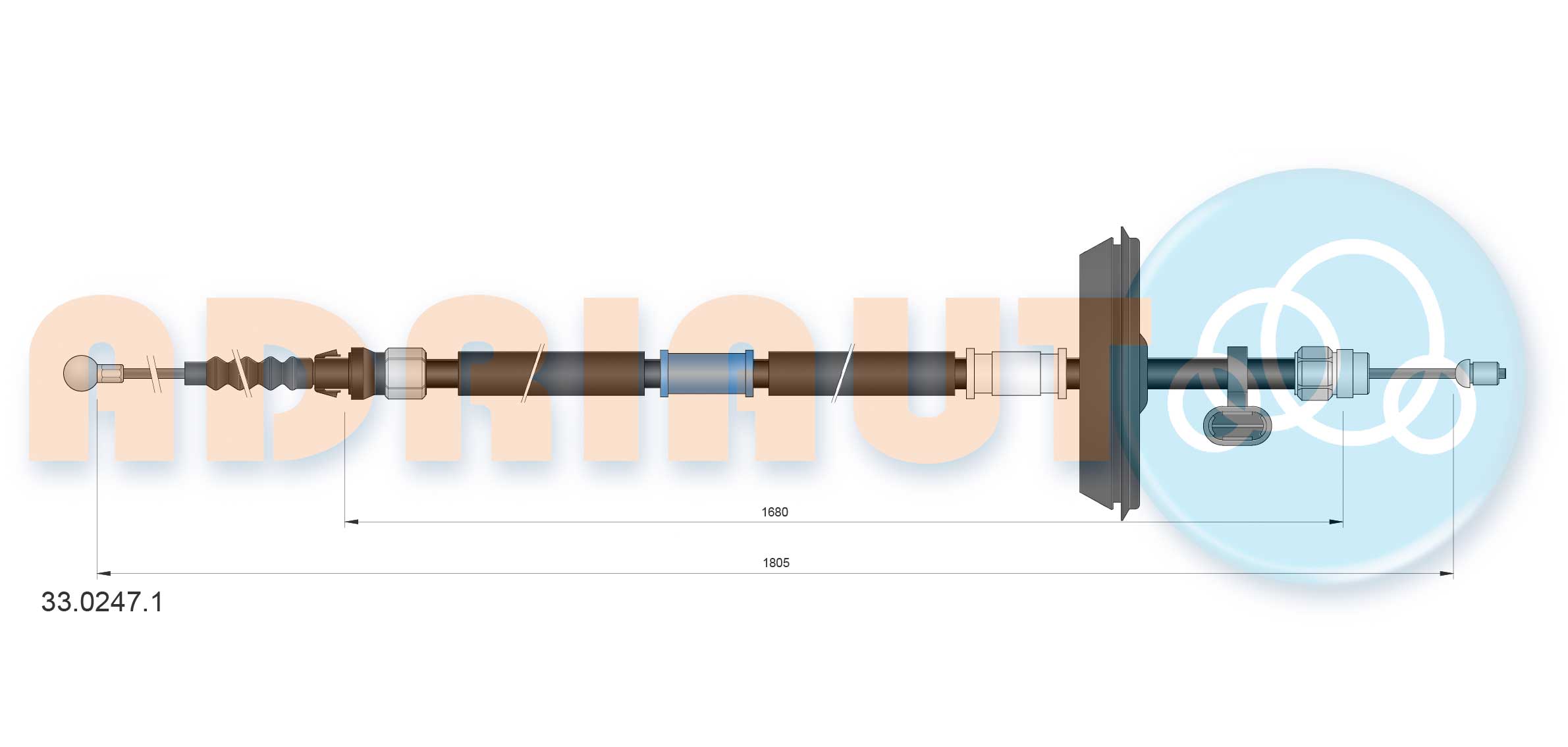 Cable Pull, parking brake (33.0247.1)