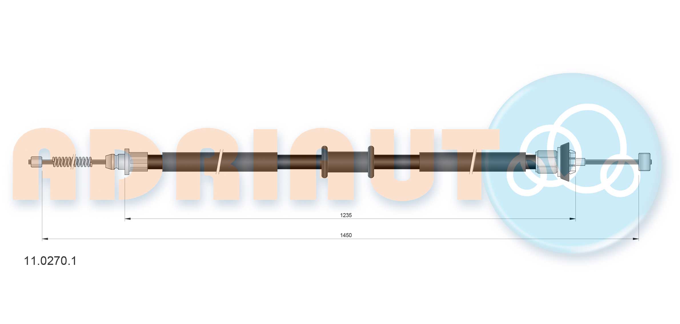 Cable Pull, parking brake (11.0270.1)