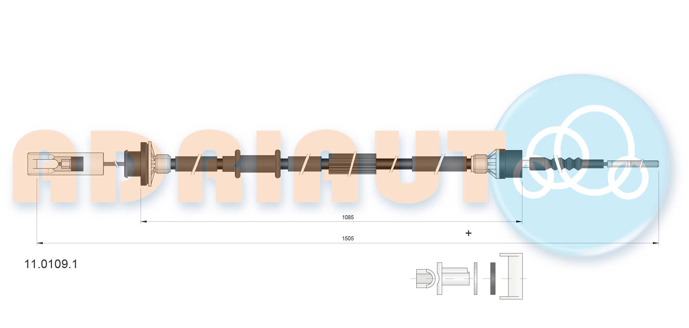 Cable Pull, clutch control (11.0109.1)