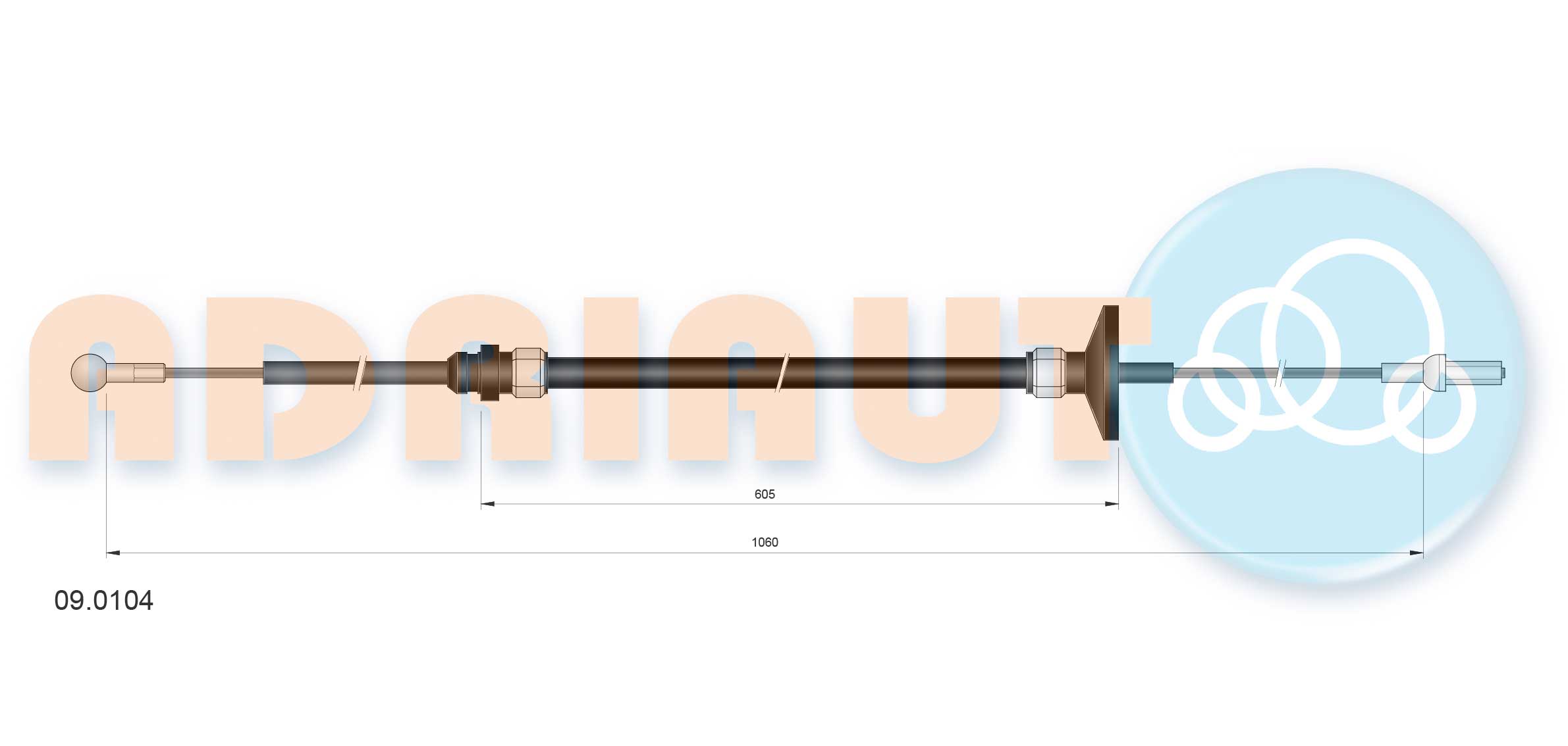 Cable Pull, clutch control (09.0104)
