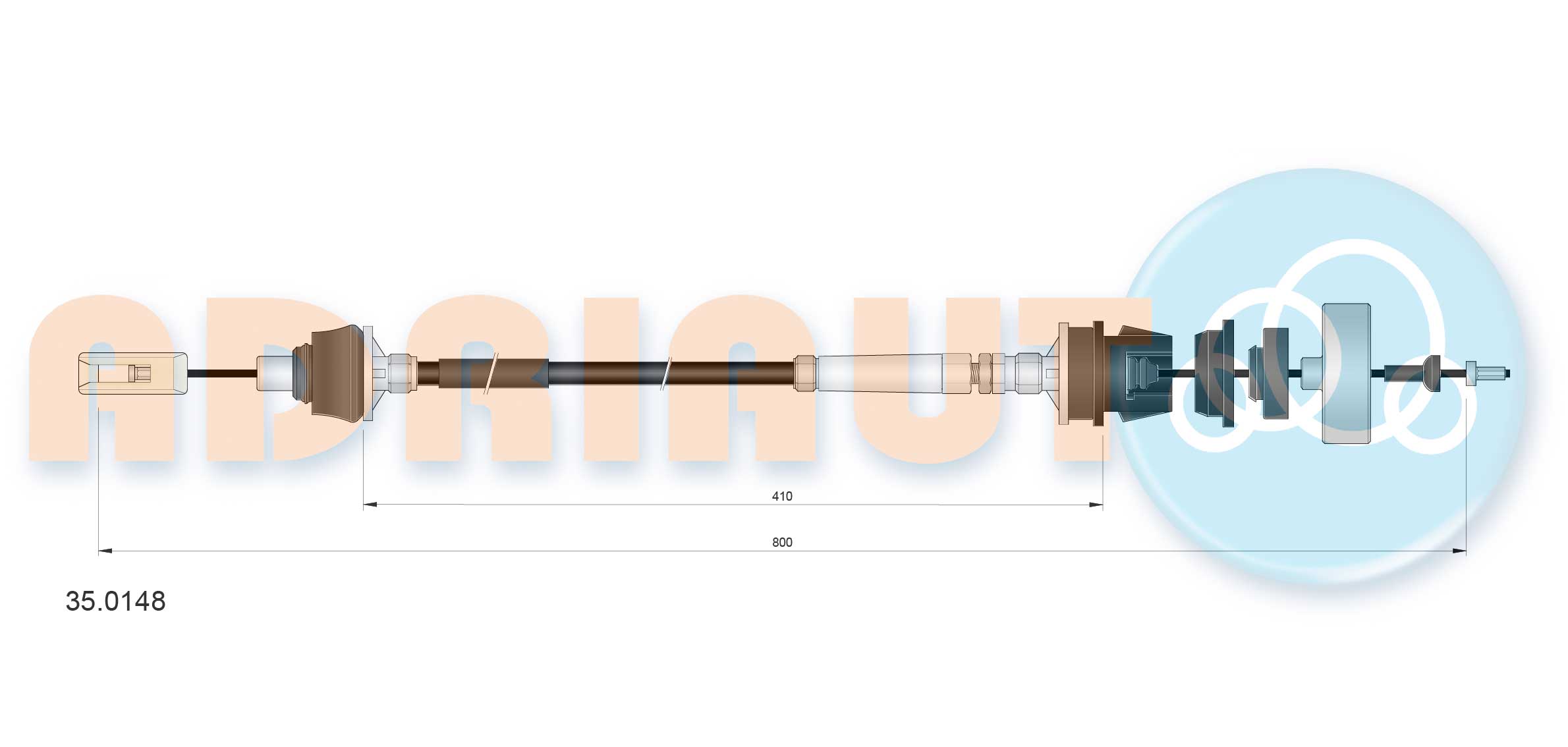 Cable Pull, clutch control (35.0148)
