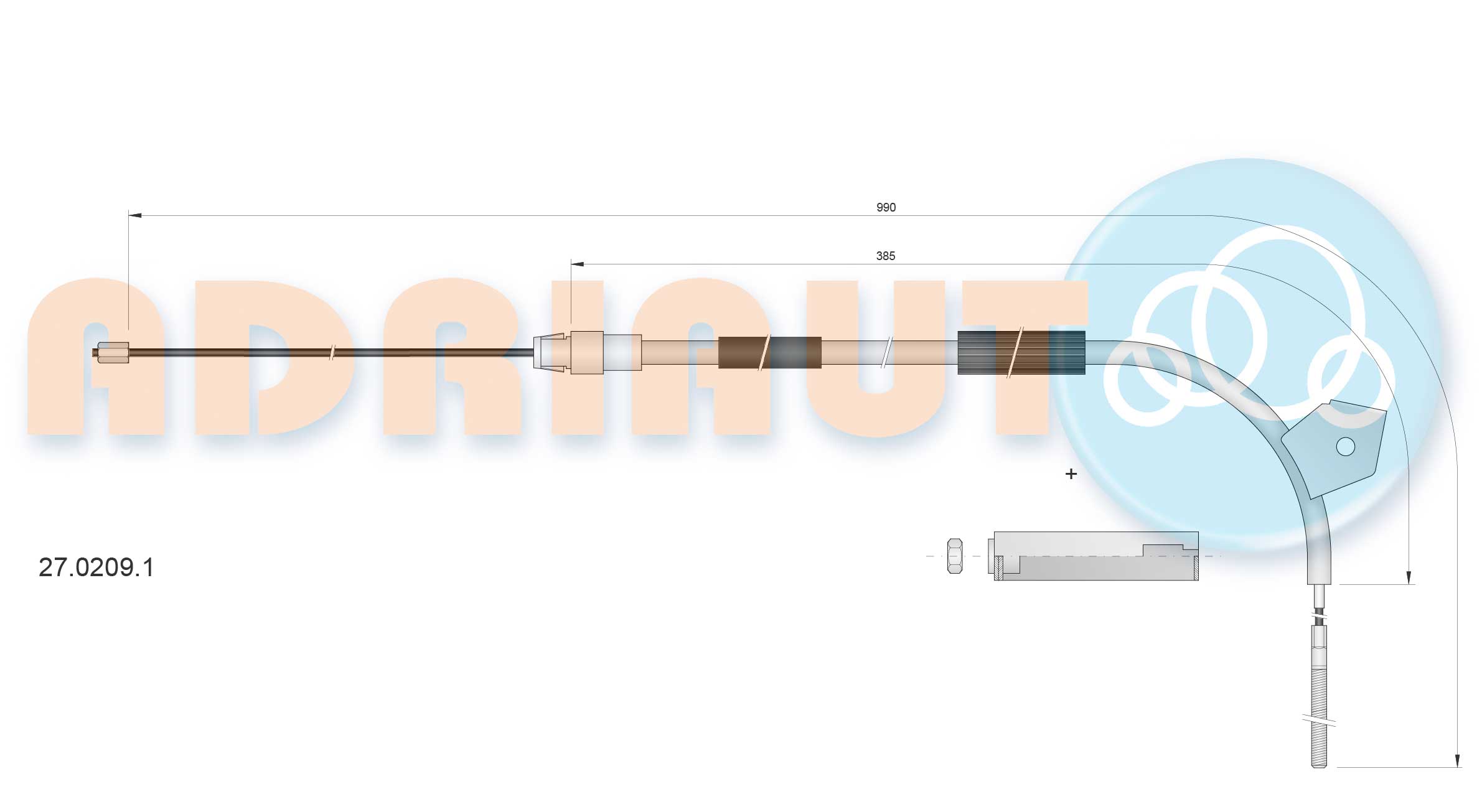 Cable Pull, parking brake (27.0209.1)