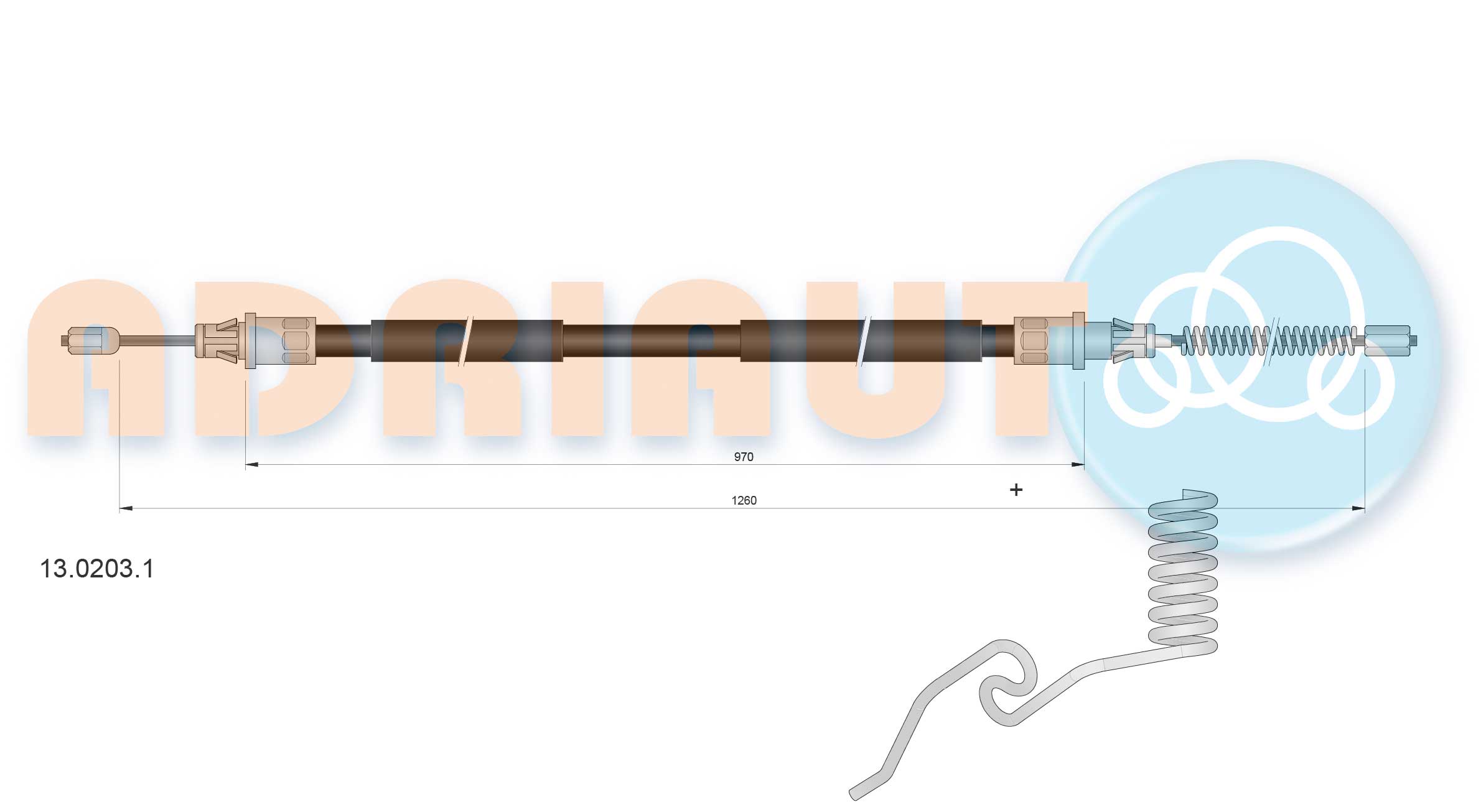 Cable Pull, parking brake (13.0203.1)