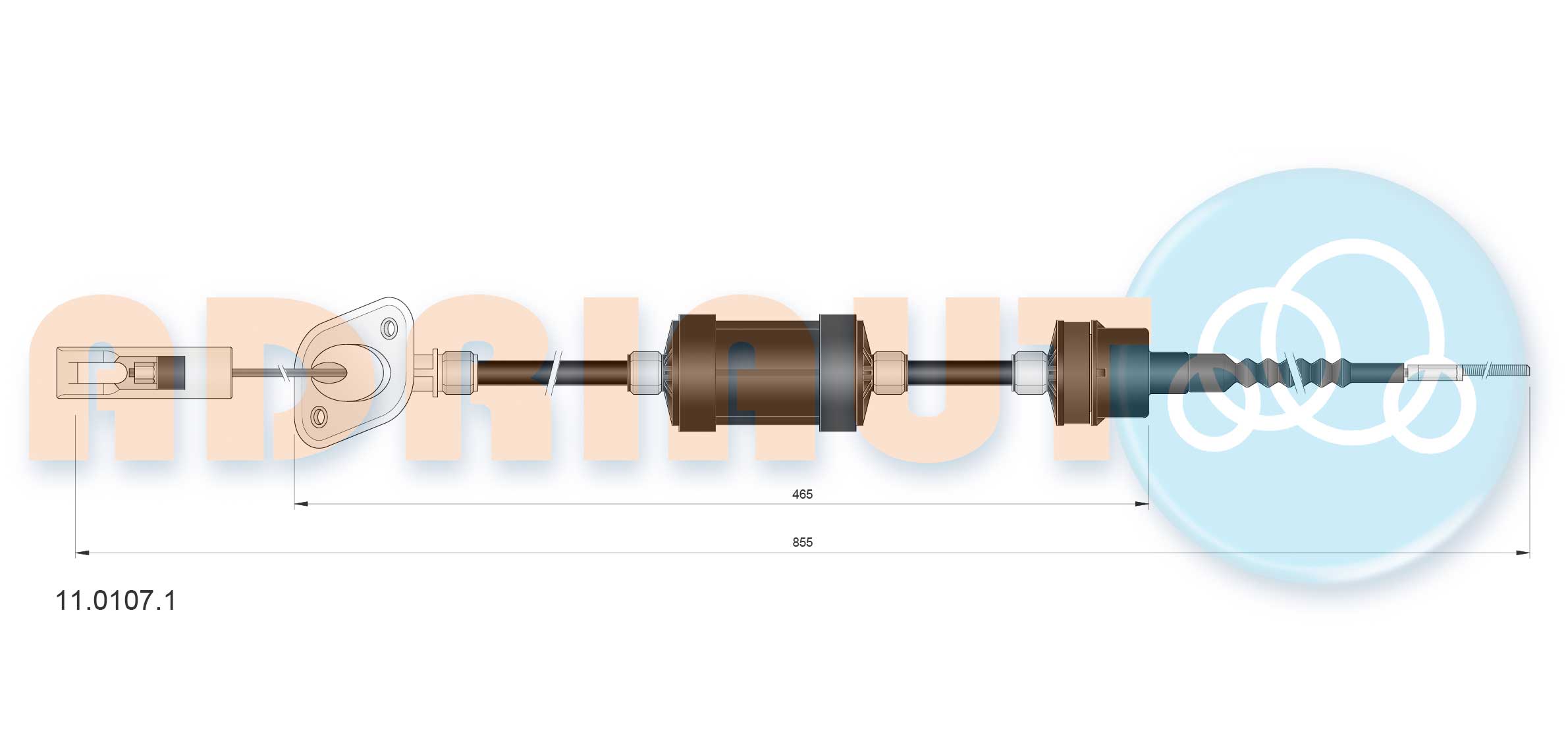 Cable Pull, clutch control (11.0107.1)