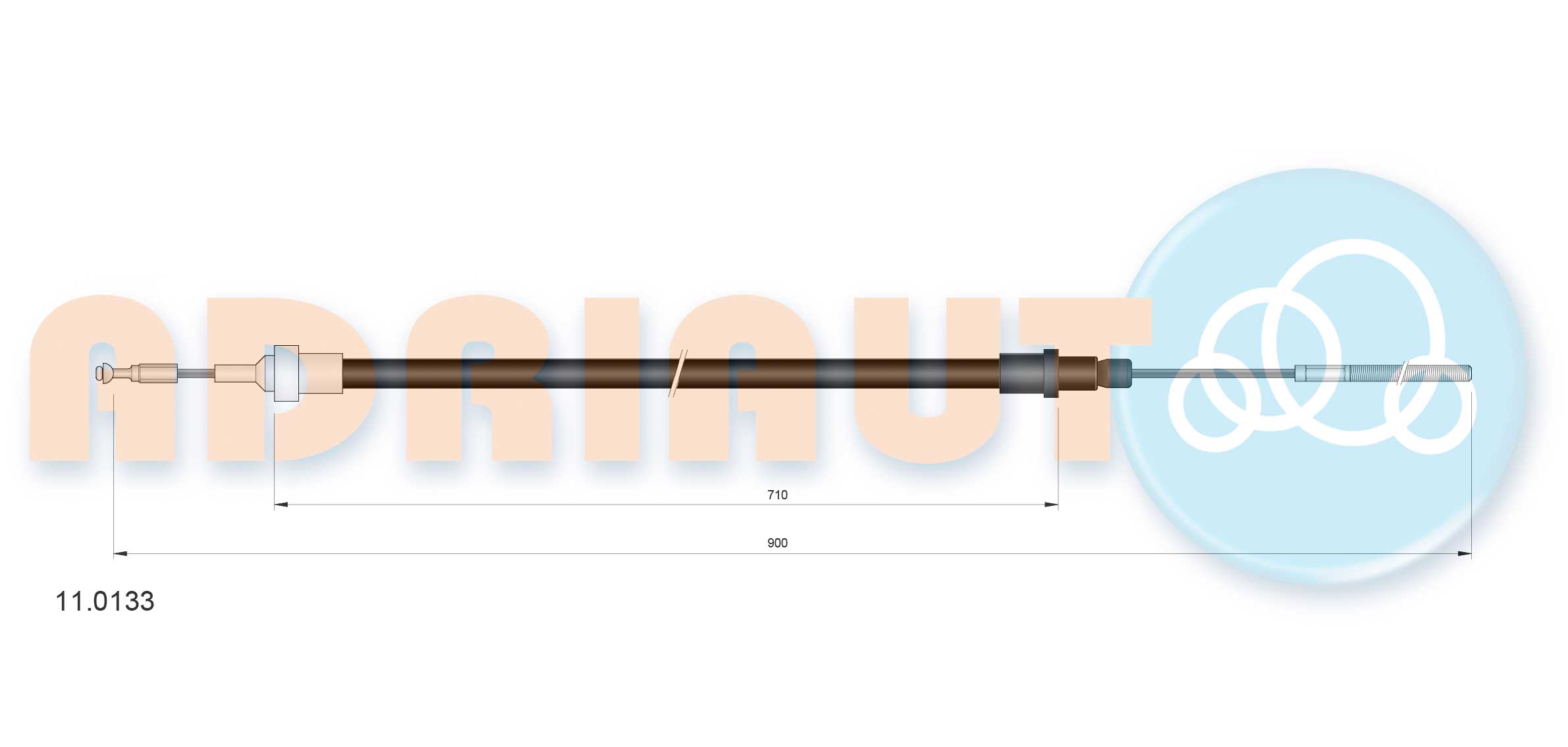 Cable Pull, clutch control (11.0133)