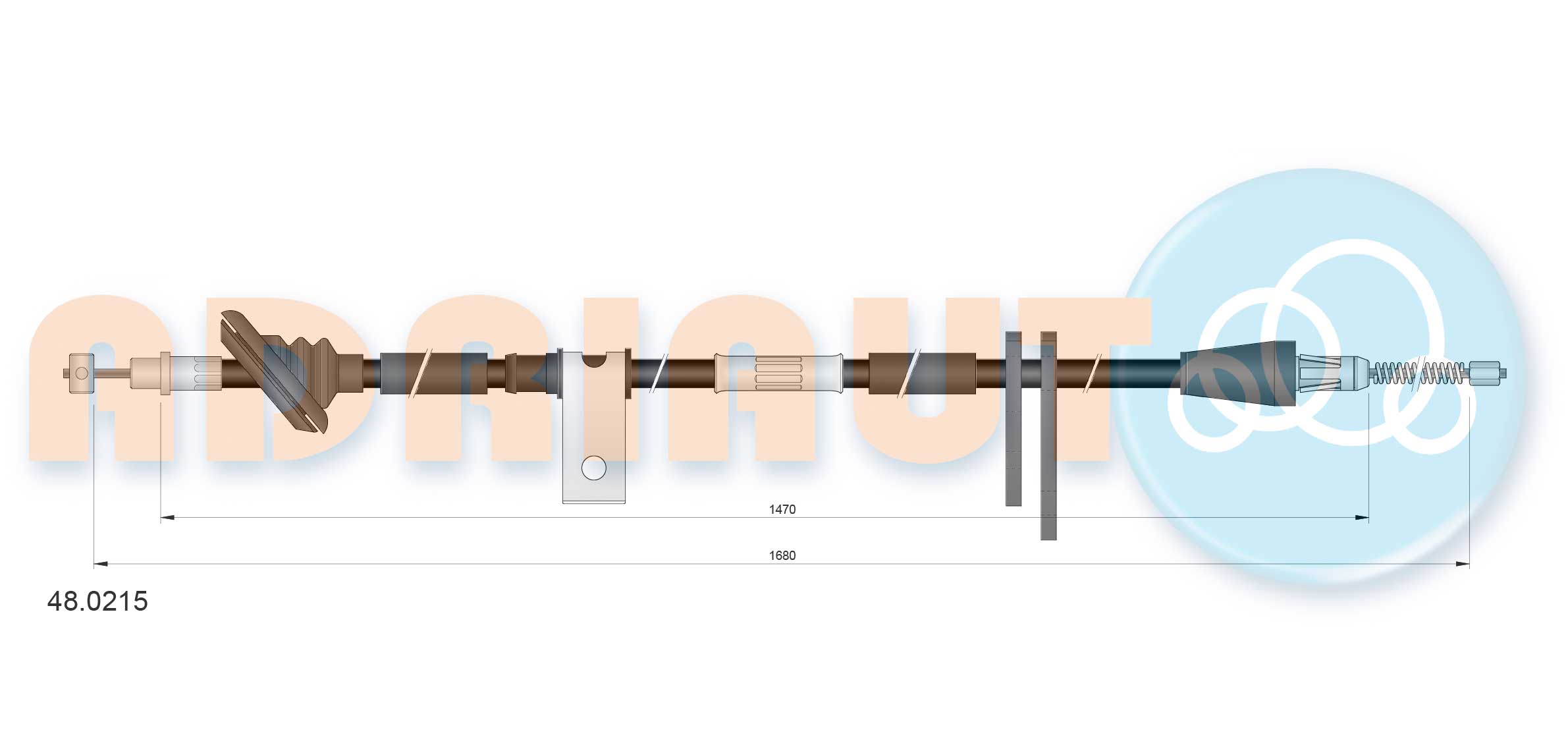 Cable Pull, parking brake (48.0215)