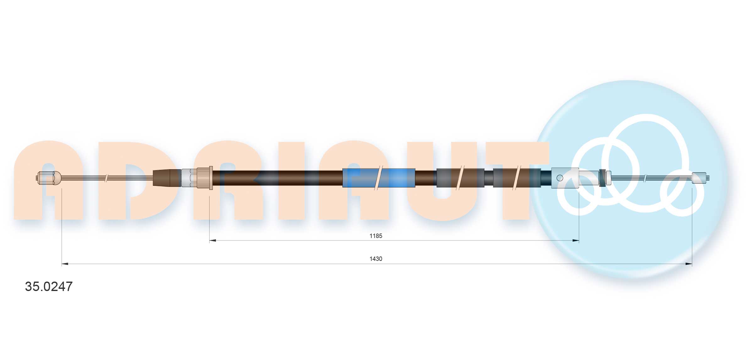 Cable Pull, parking brake (35.0247)