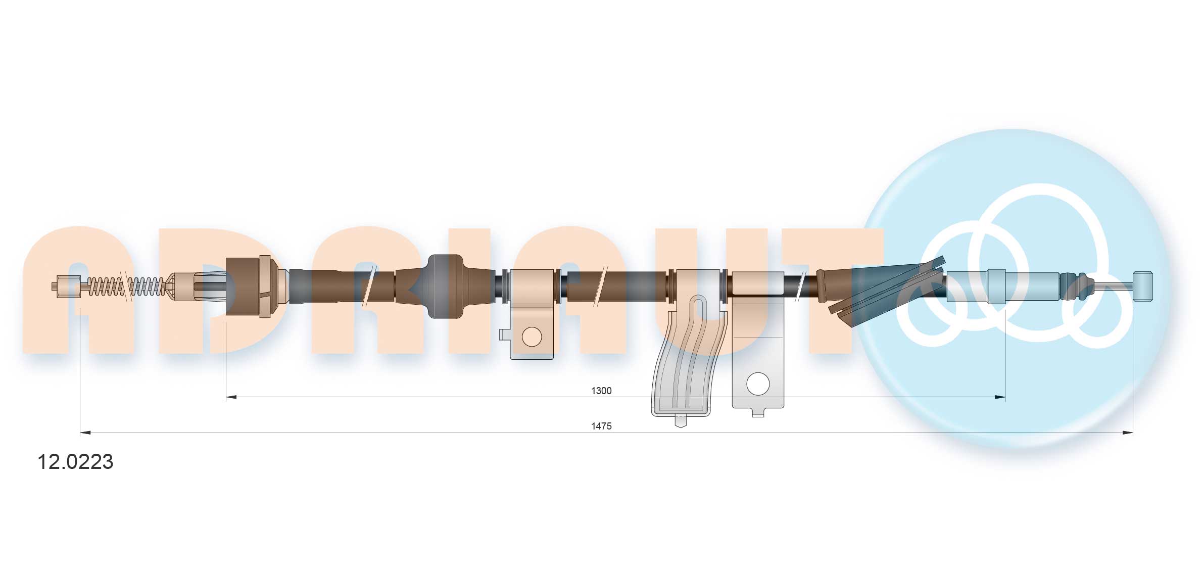 Cable Pull, parking brake (12.0223)
