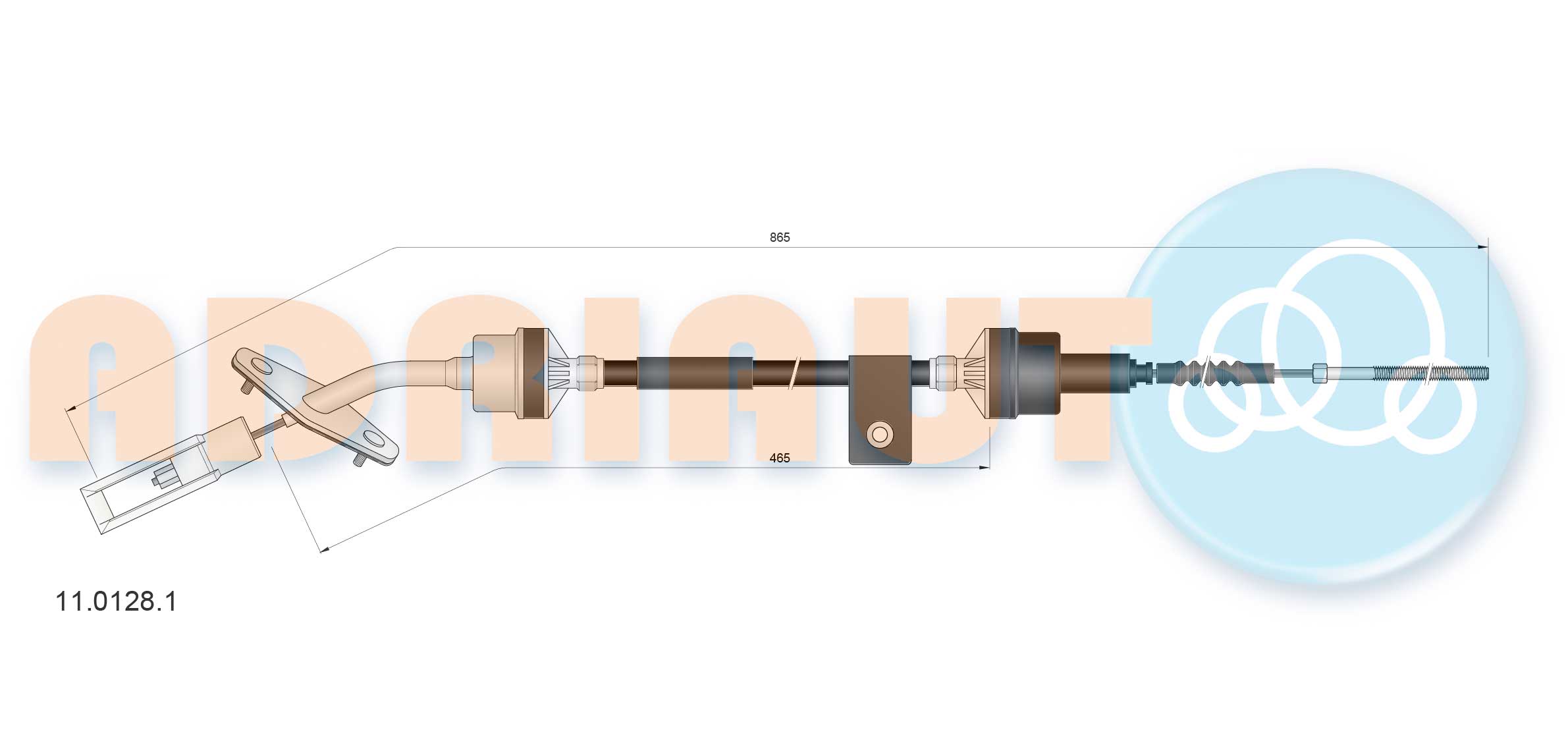 Cable Pull, clutch control (11.0128.1)