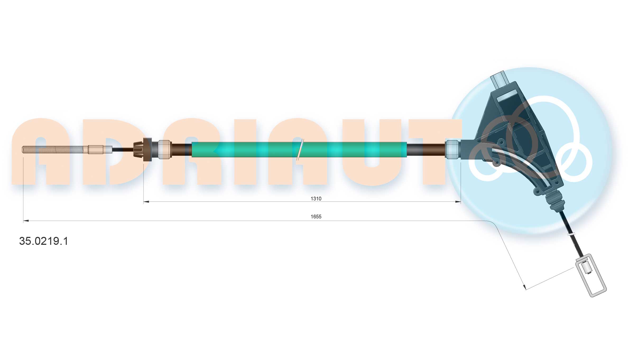 Cable Pull, parking brake (35.0219.1)