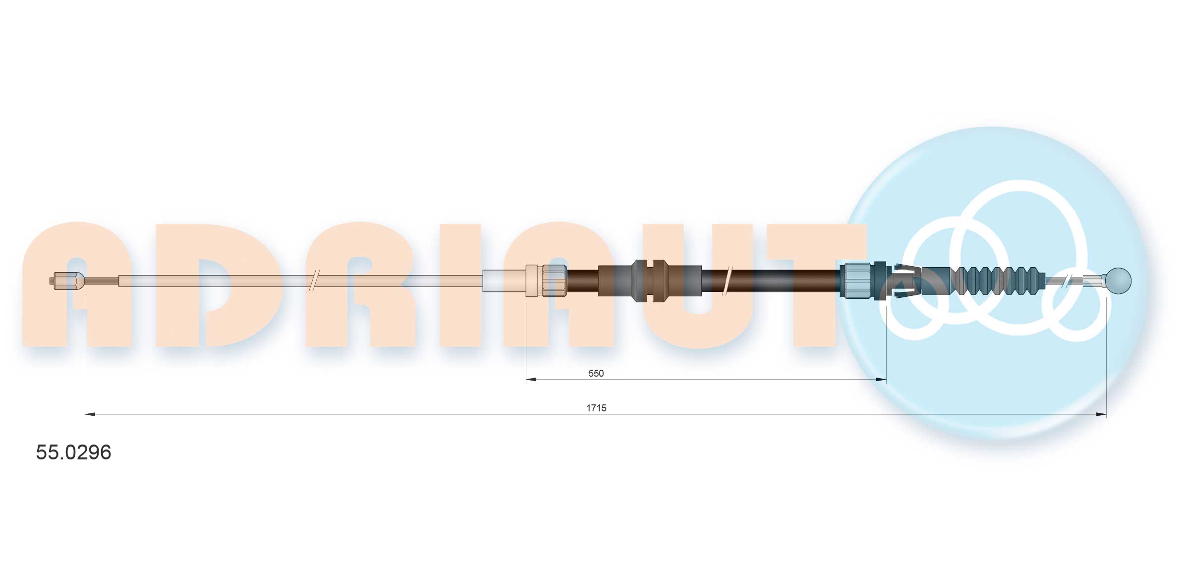 Cable Pull, parking brake (55.0296)