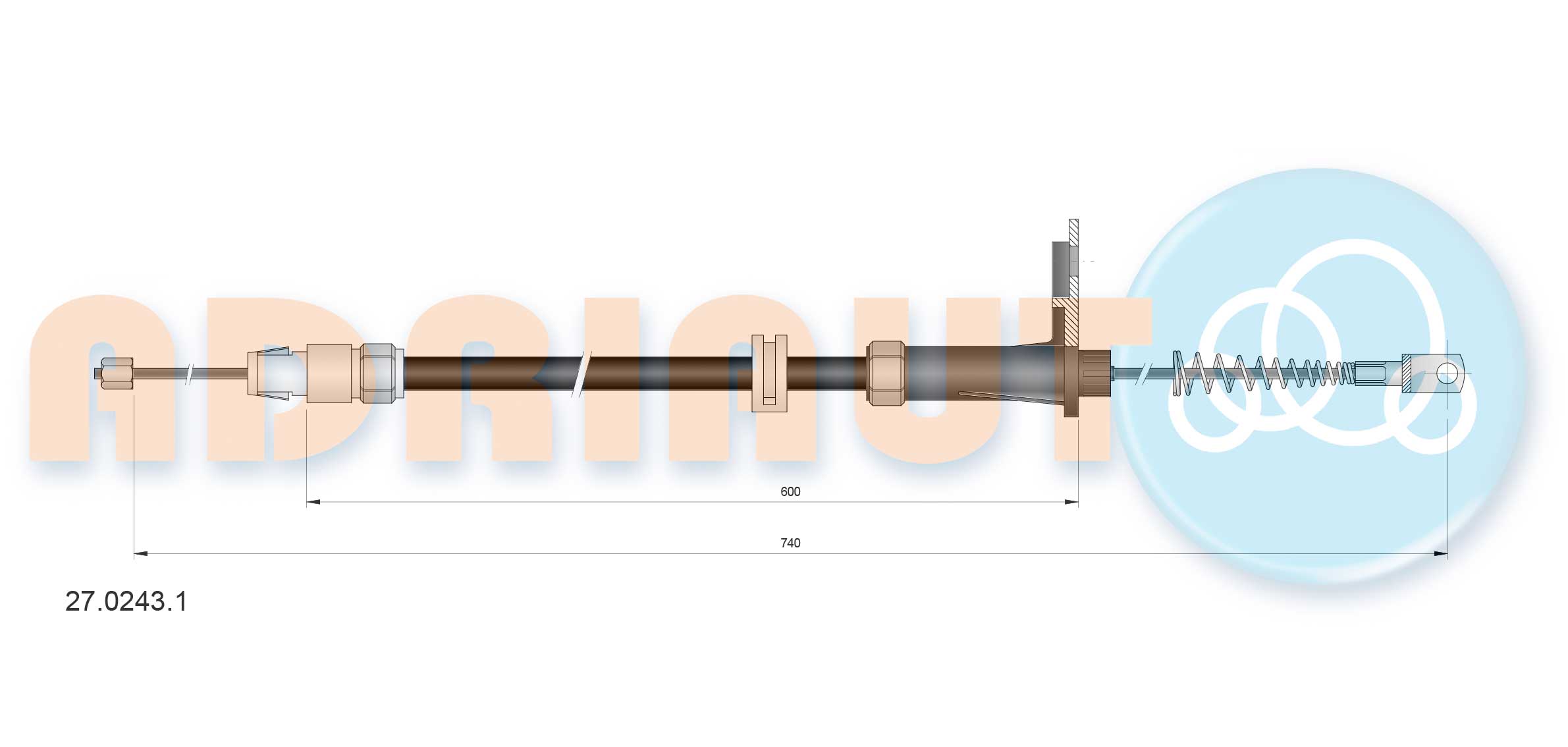 Cable Pull, parking brake (27.0243.1)