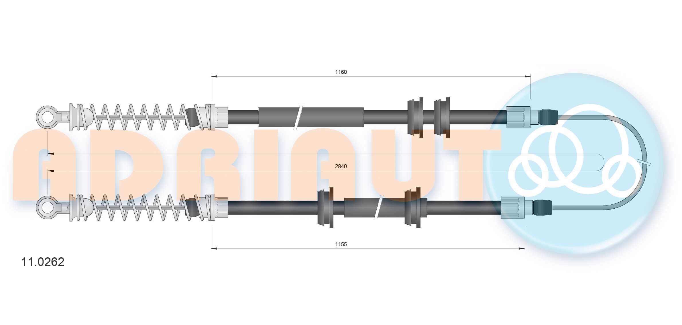 Cable Pull, parking brake (11.0262)
