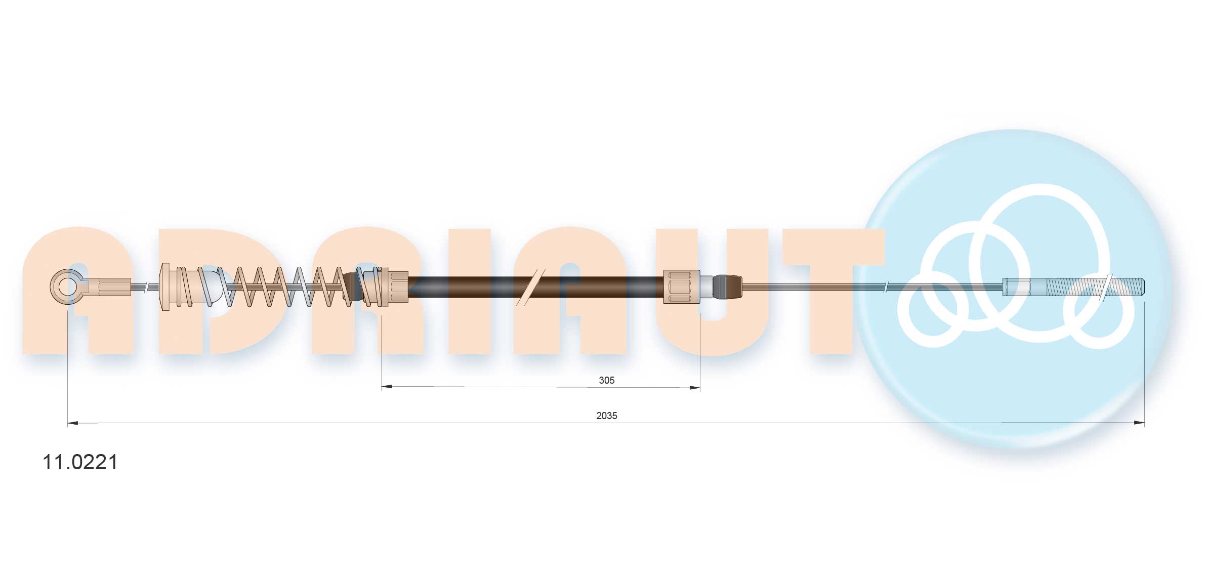 Cable Pull, parking brake (11.0221)