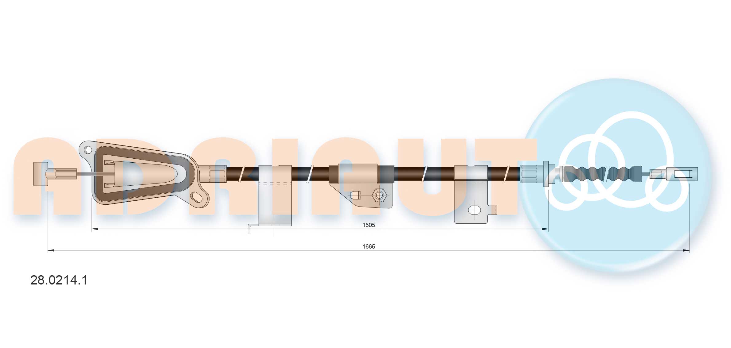 Cable Pull, parking brake (28.0214.1)