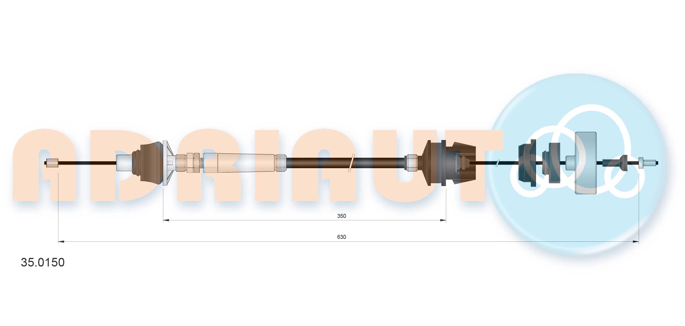 Cable Pull, clutch control (35.0150)