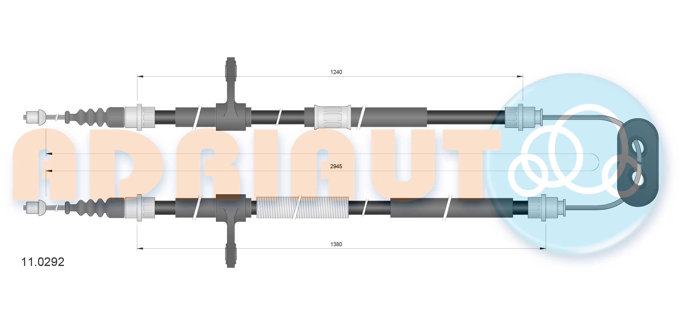 Cable Pull, parking brake (11.0292)