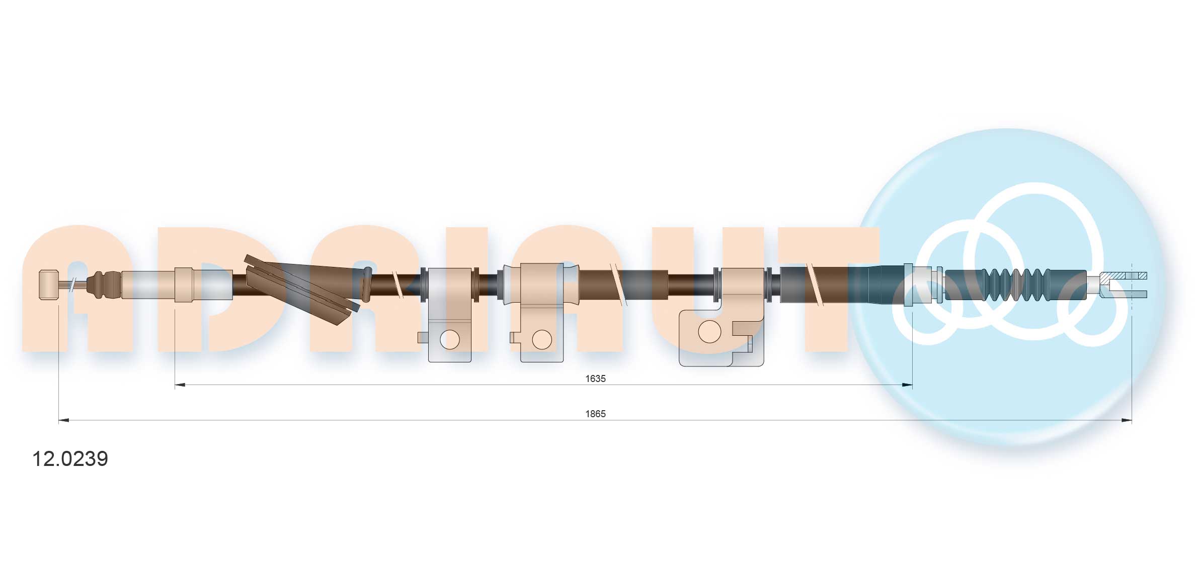 Cable Pull, parking brake (12.0239)