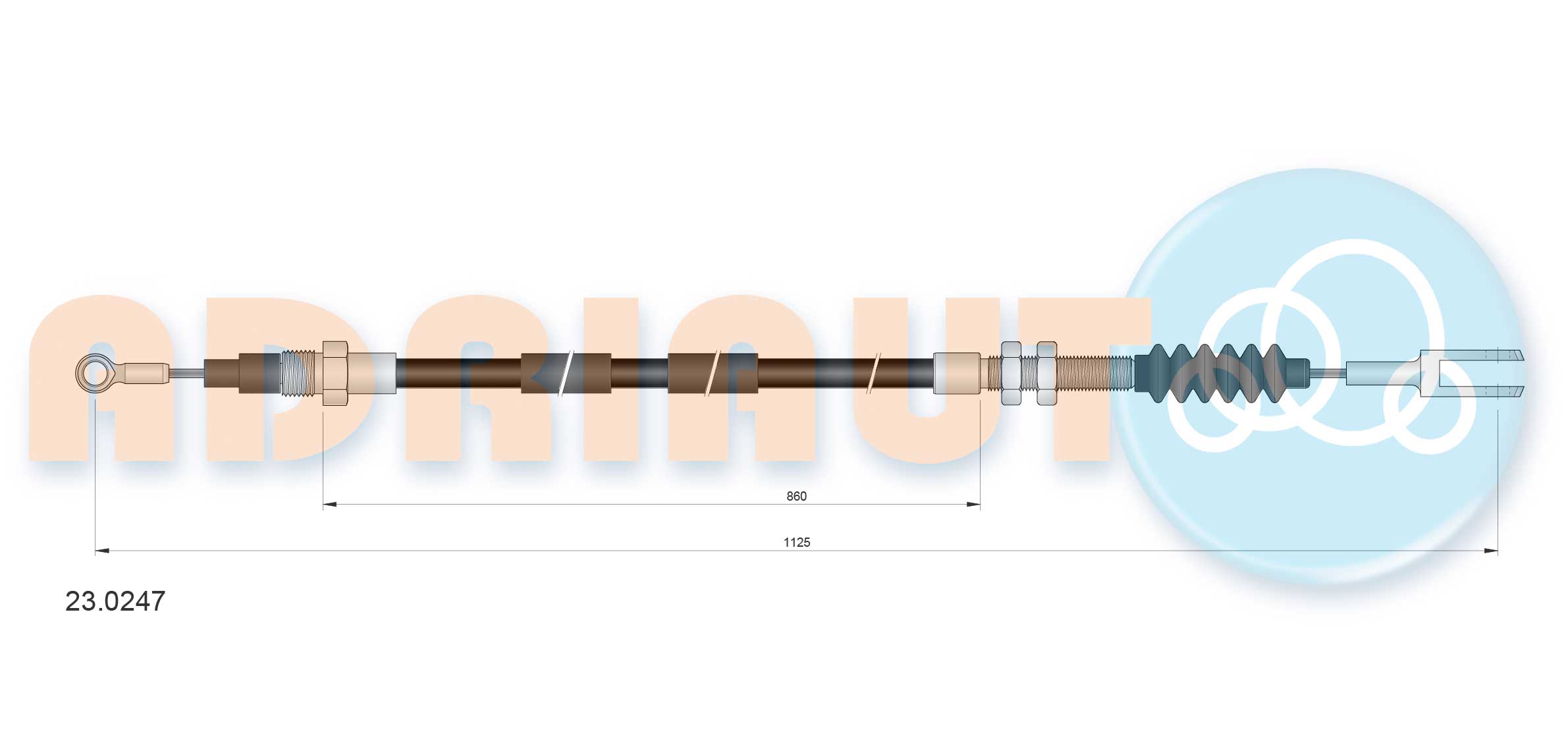 Cable Pull, parking brake (23.0247)