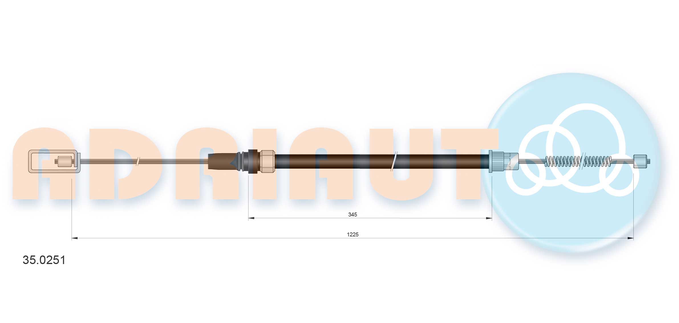 Cable Pull, parking brake (35.0251)
