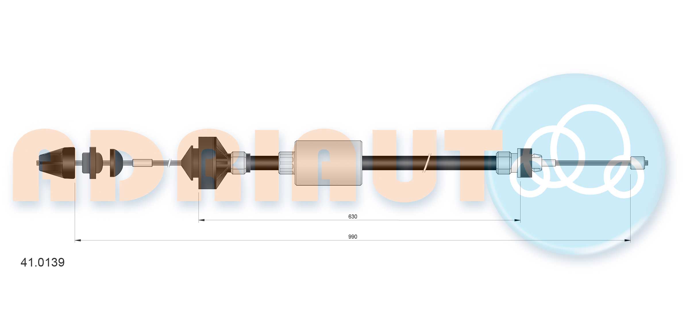 Cable Pull, clutch control (41.0139)