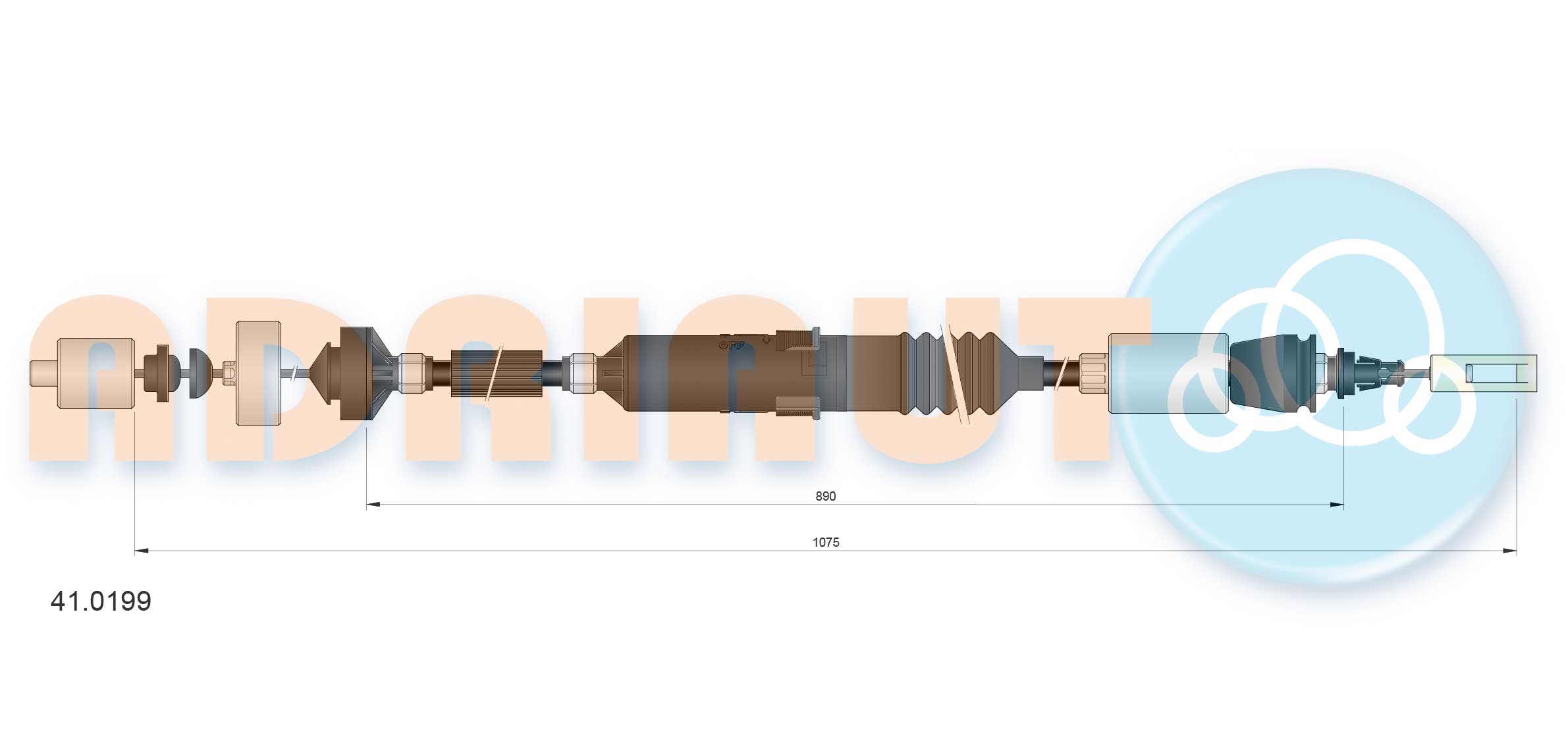 Cable Pull, clutch control (41.0199)