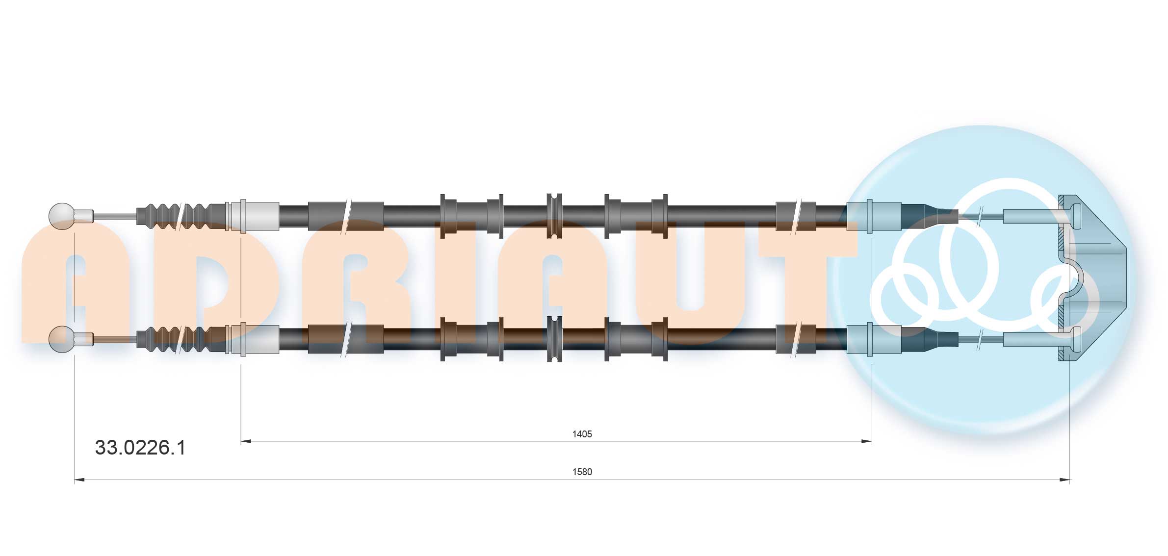 Cable Pull, parking brake (33.0226.1)