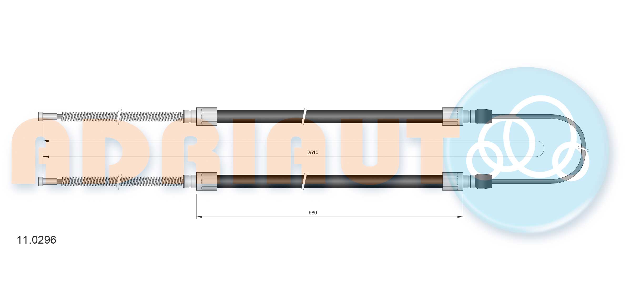 Cable Pull, parking brake (11.0296)