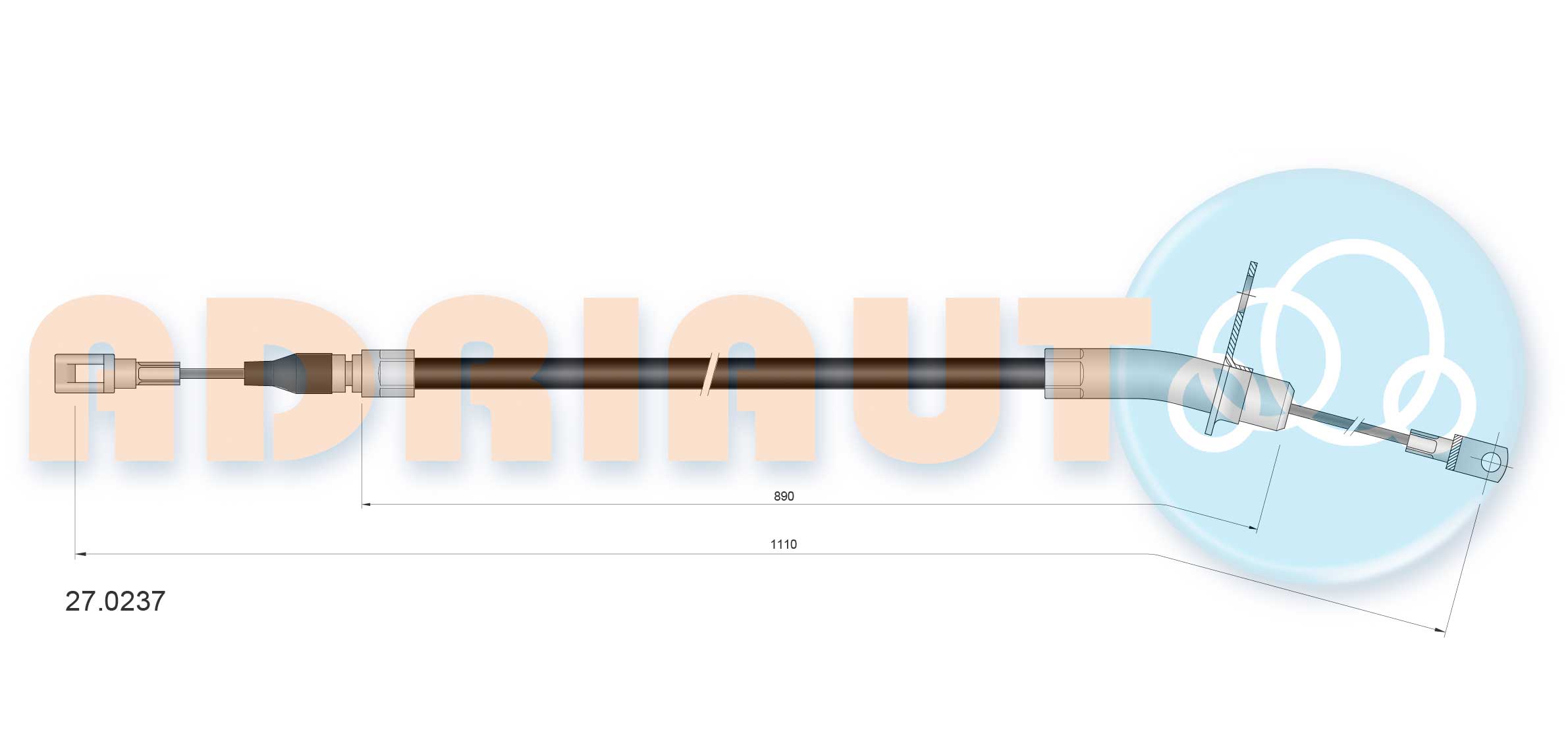 Cable Pull, parking brake (27.0237)