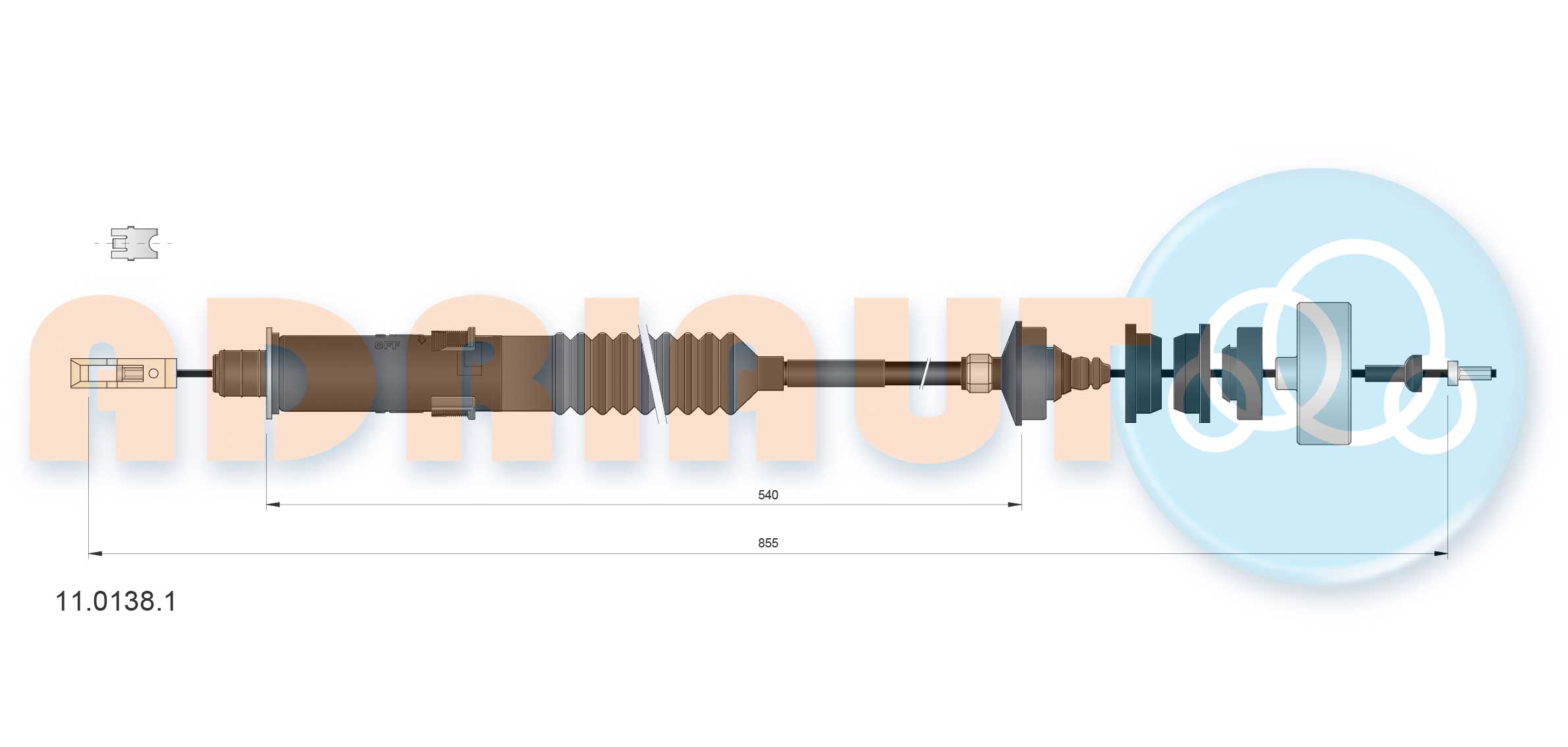Cable Pull, clutch control (11.0138.1)