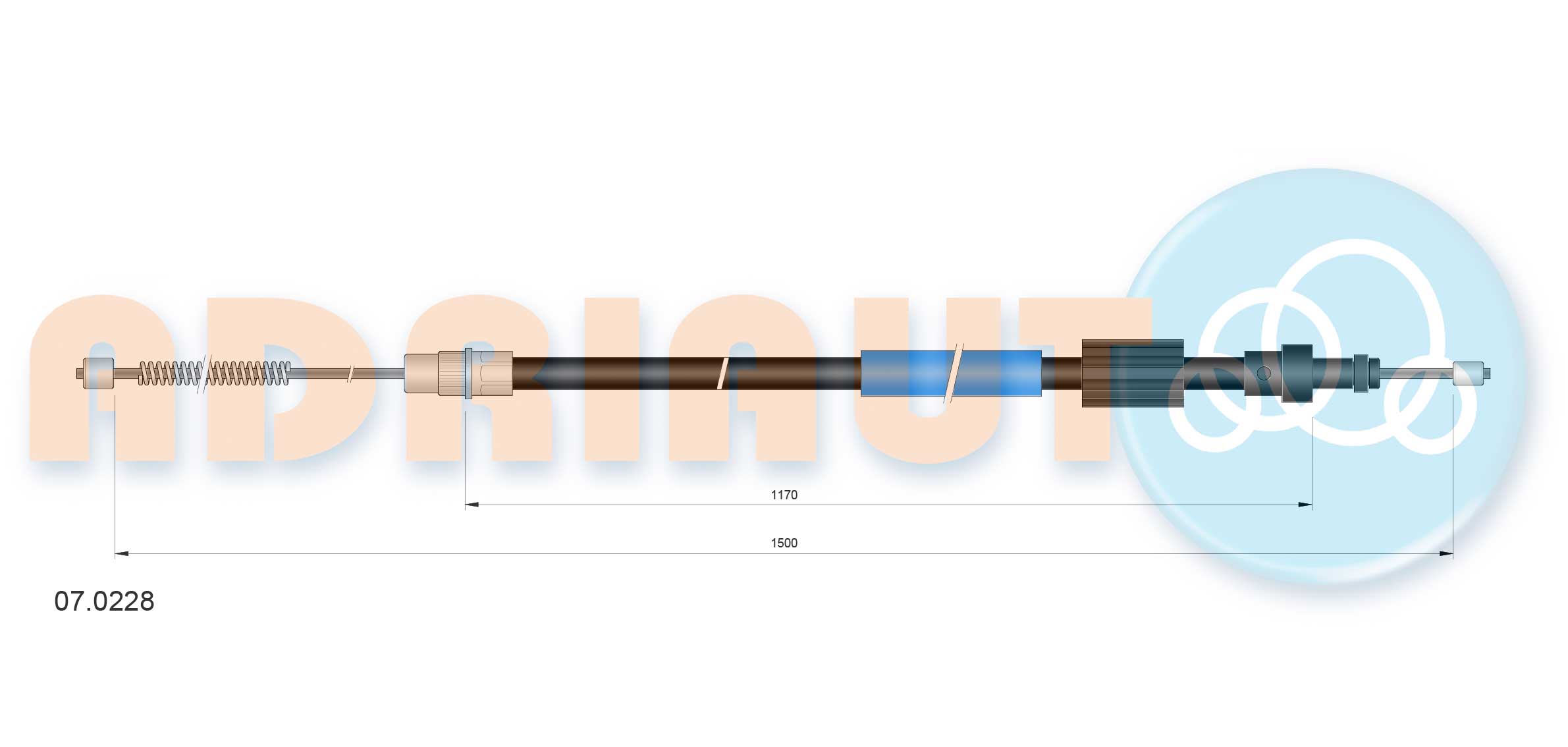 Cable Pull, parking brake (07.0228)