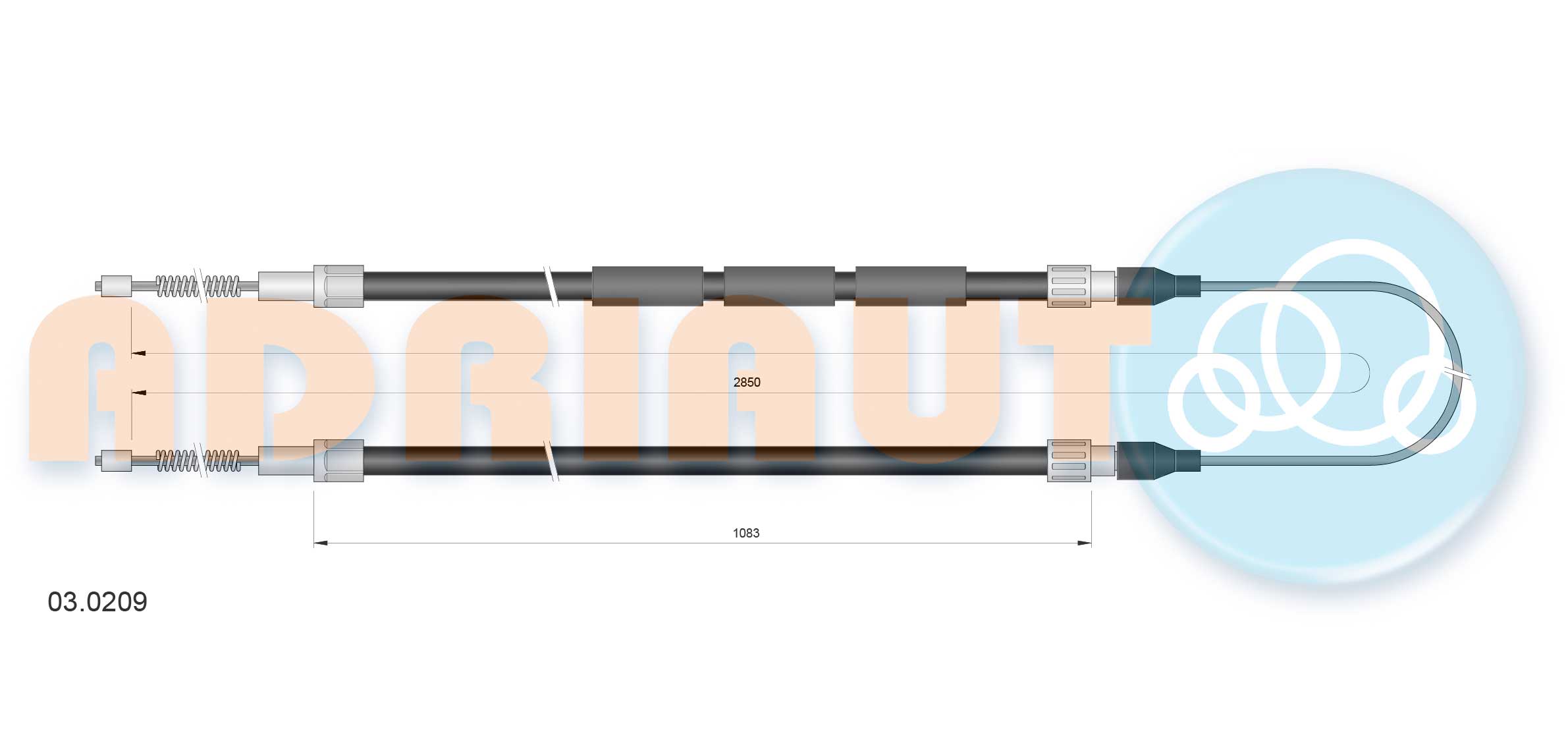 Cable Pull, parking brake (03.0209)