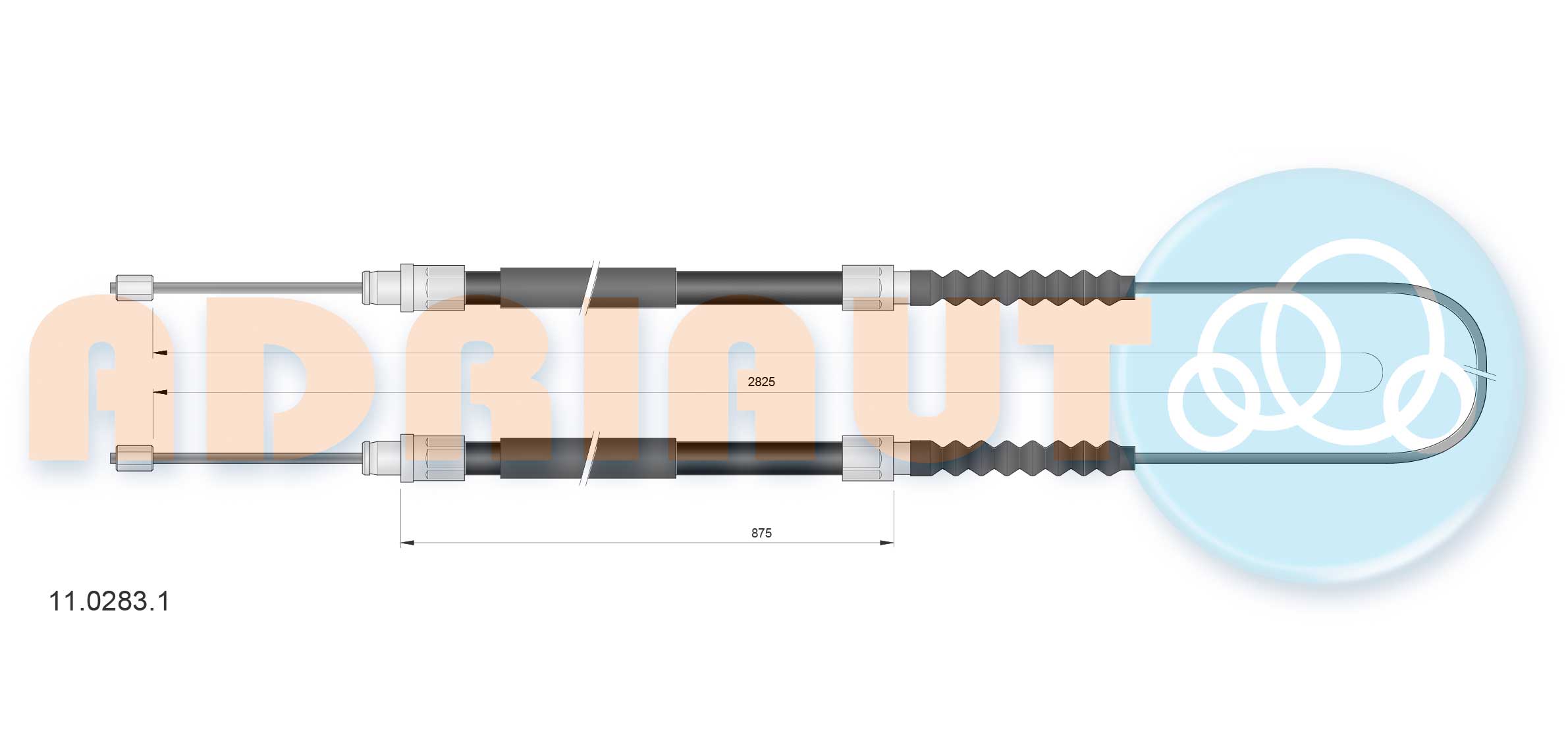 Cable Pull, parking brake (11.0283.1)
