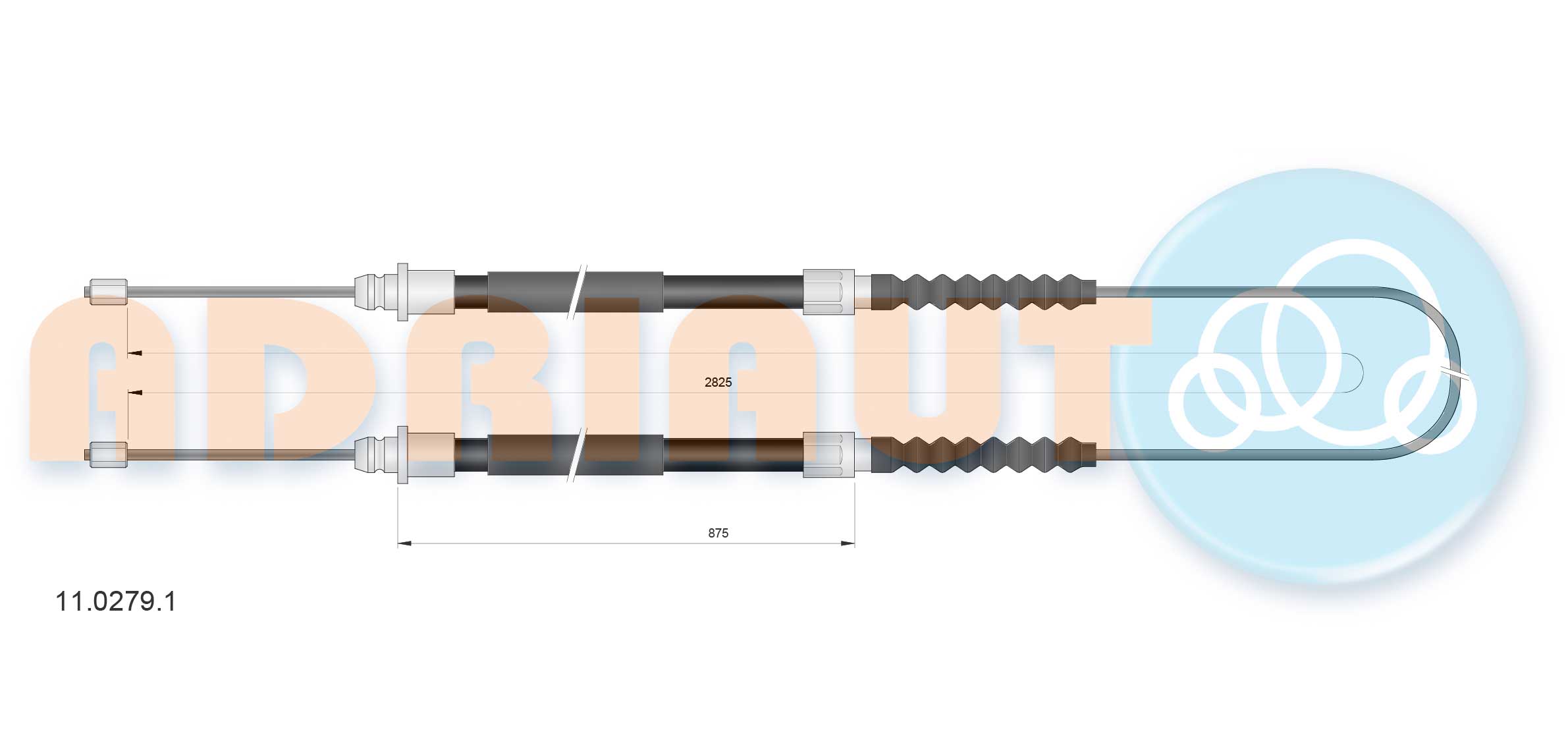 Cable Pull, parking brake (11.0279.1)