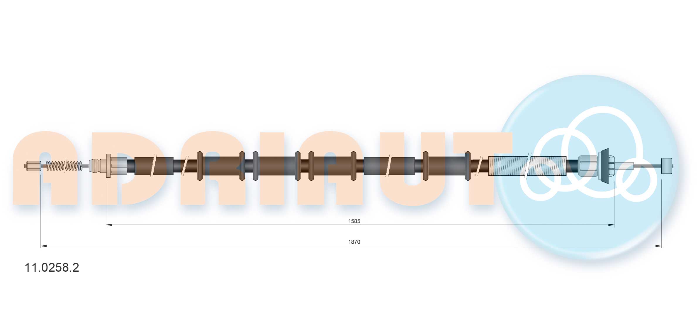 Cable Pull, parking brake (11.0258.2)