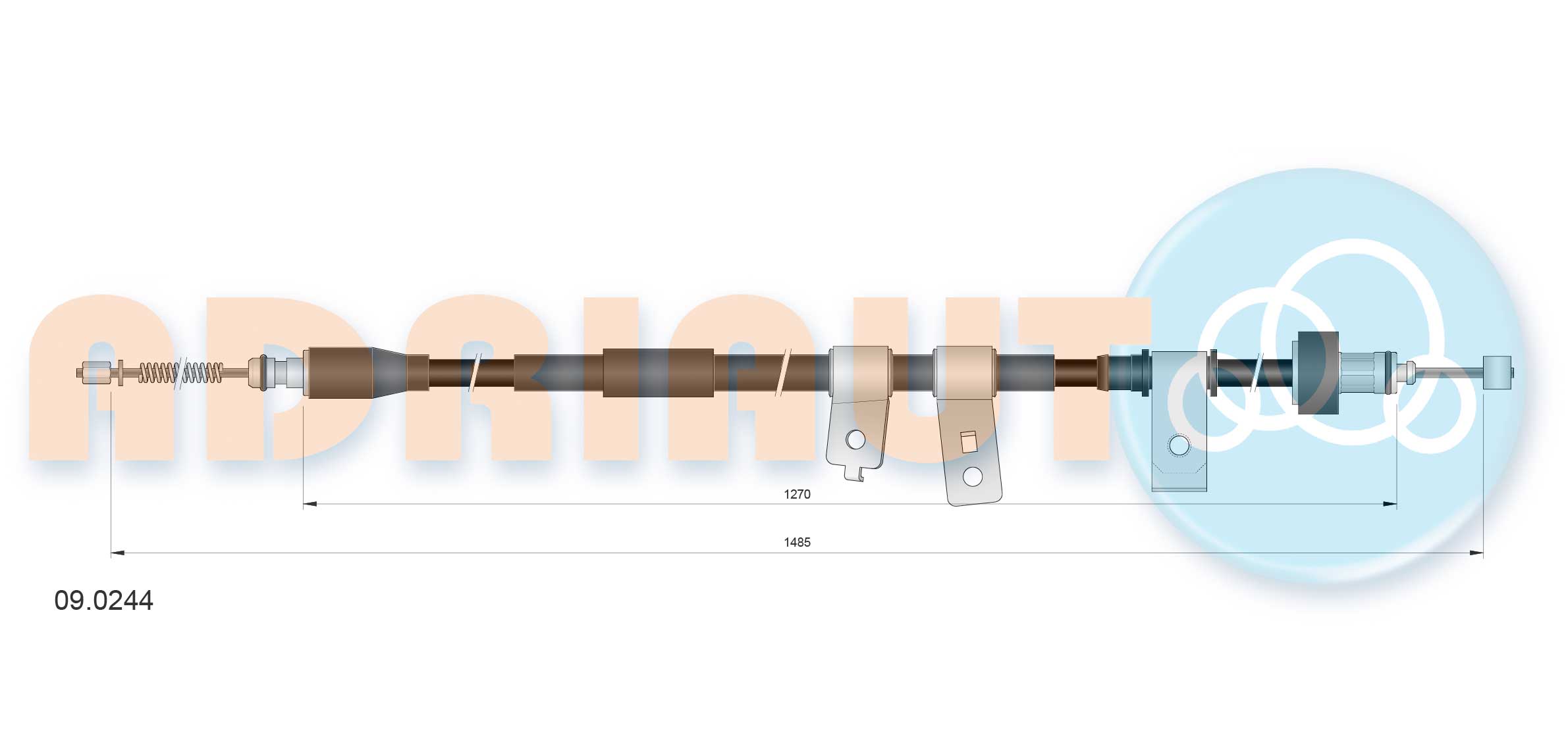 Cable Pull, parking brake (09.0244)