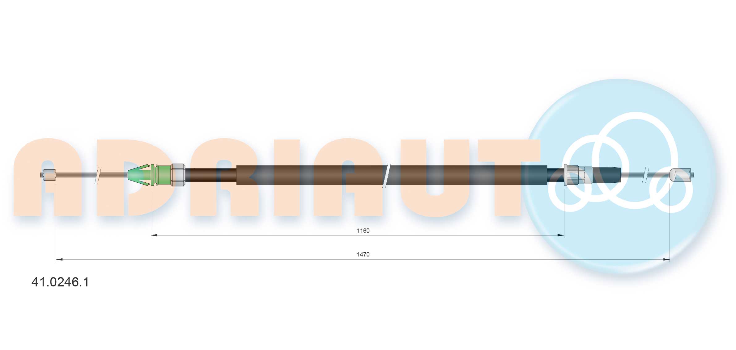 Cable Pull, parking brake (41.0246.1)