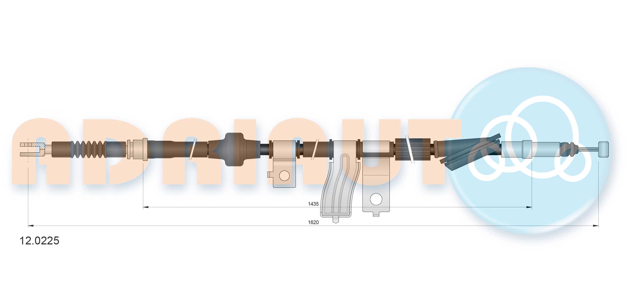 Cable Pull, parking brake (12.0225)