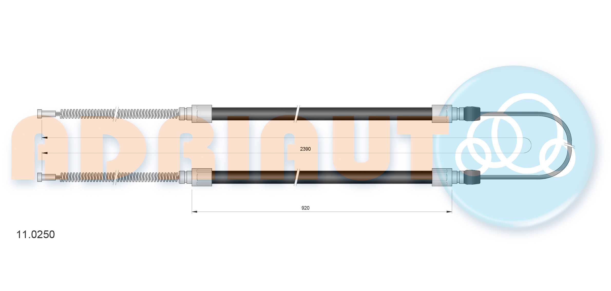 Cable Pull, parking brake (11.0250)