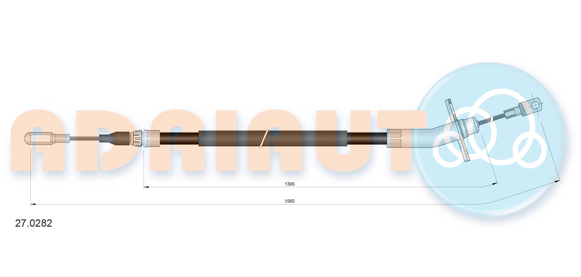 Cable Pull, parking brake (27.0282)