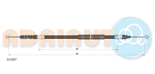 Cable Pull, parking brake (33.0287)