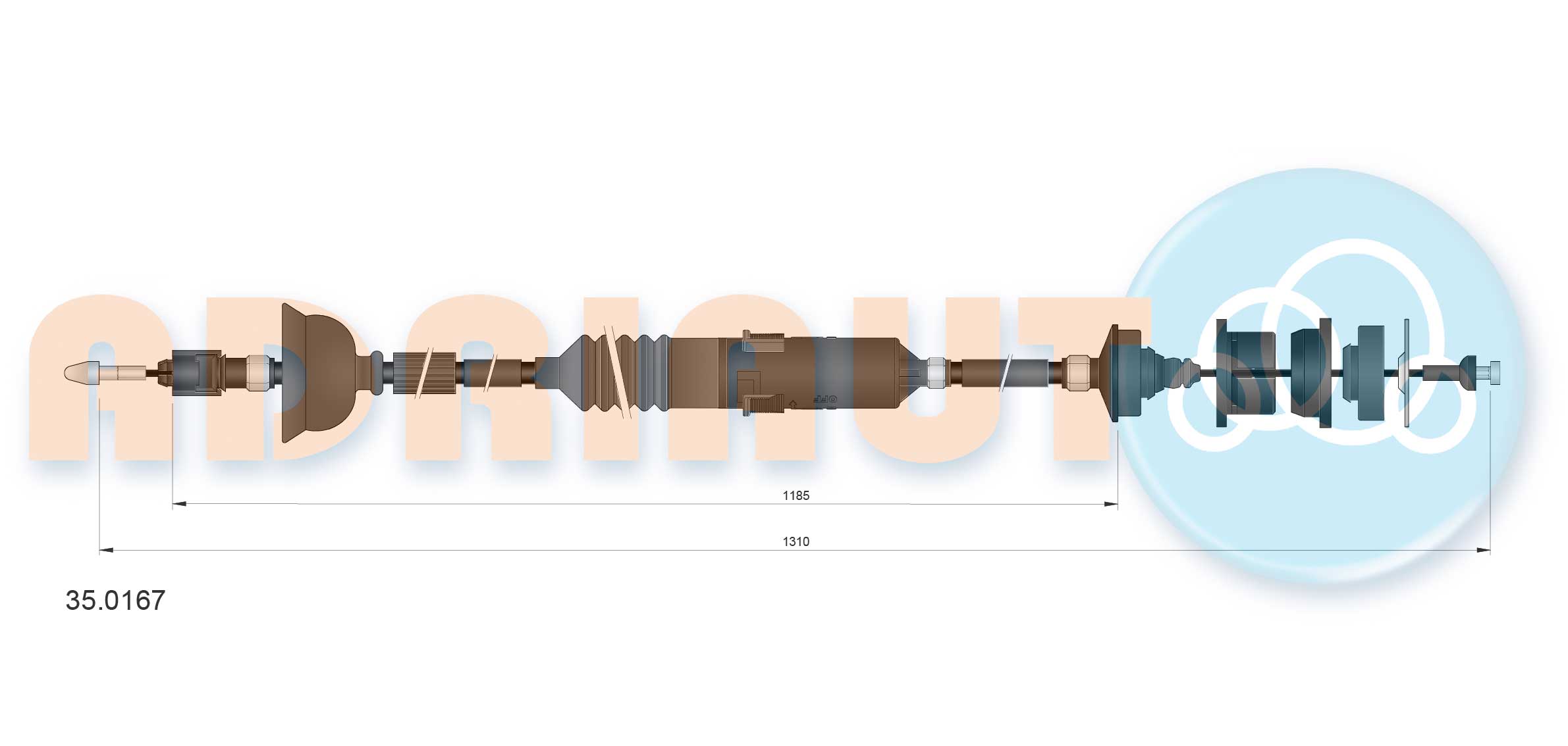 Cable Pull, clutch control (35.0167)