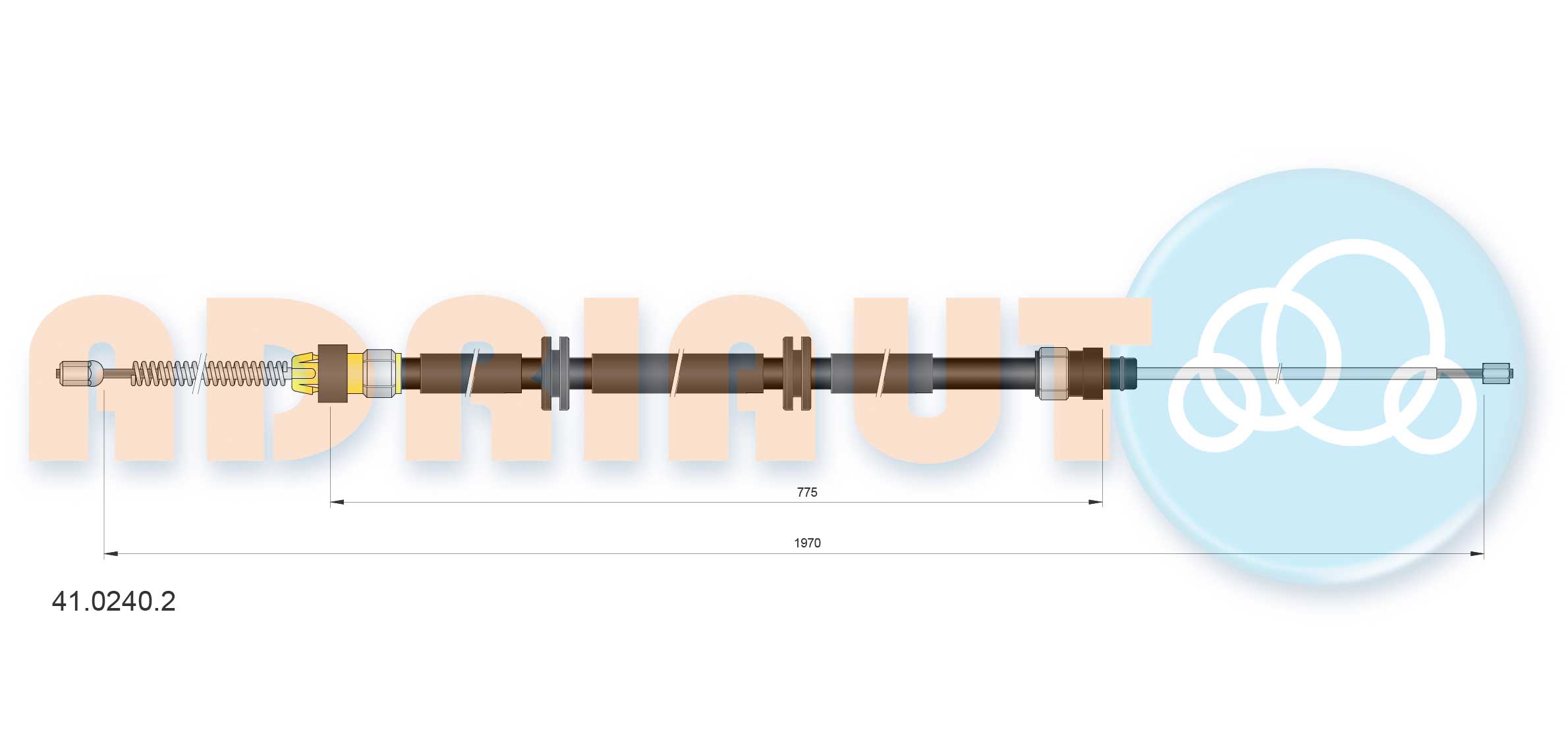 Cable Pull, parking brake (41.0240.2)
