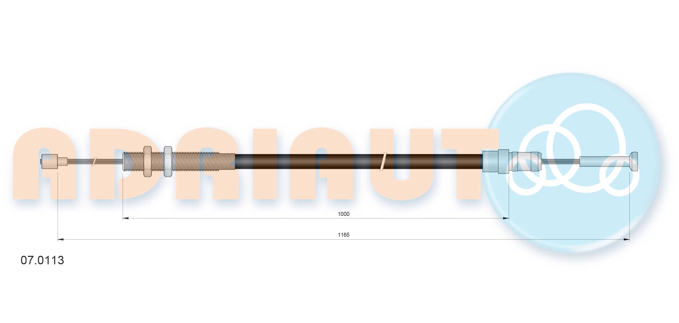 Cable Pull, clutch control (07.0113)