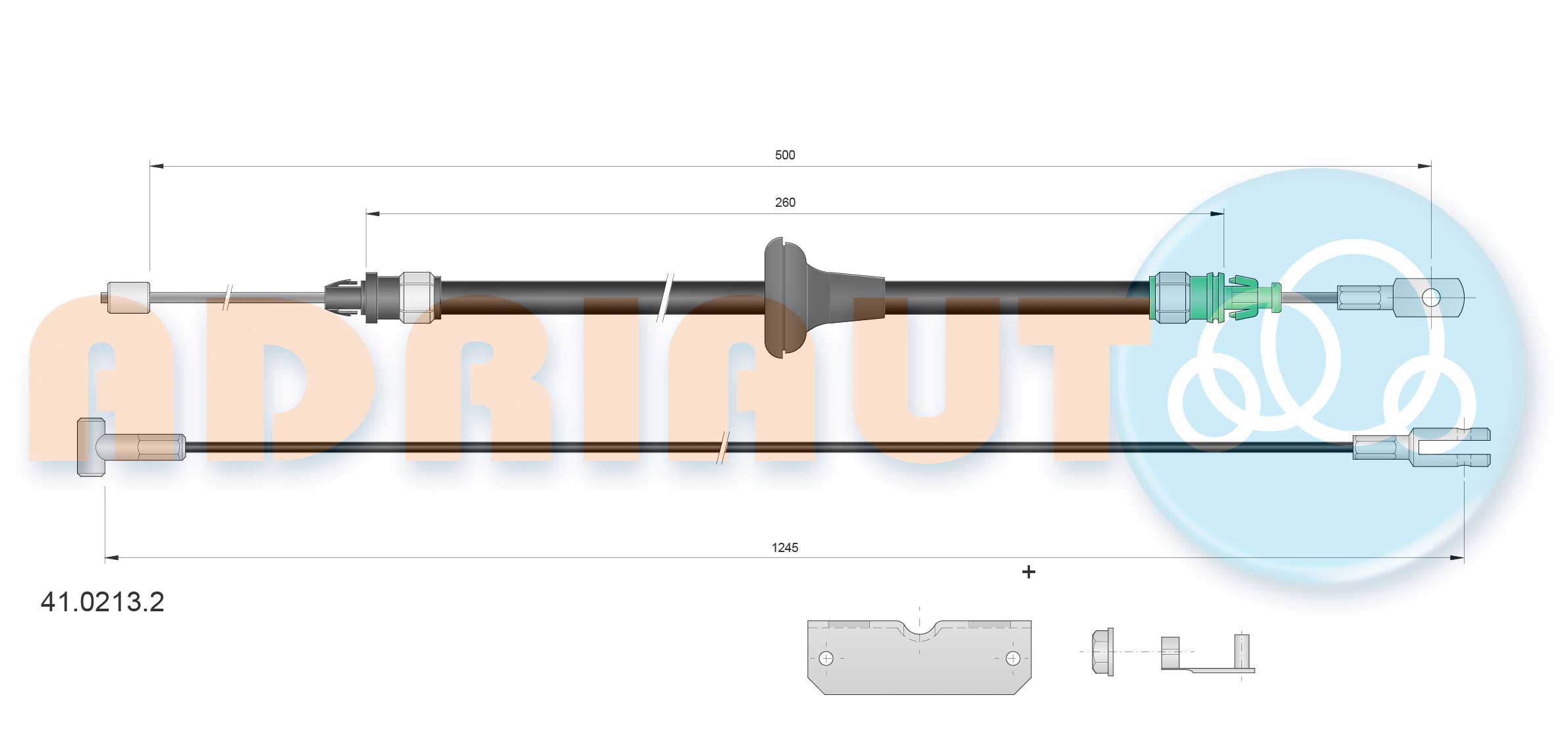 Cable Pull, parking brake (41.0213.2)