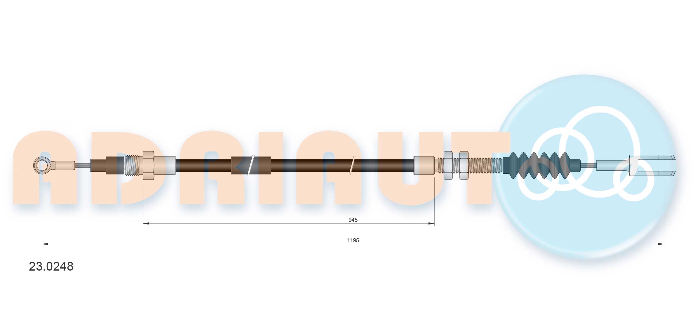 Cable Pull, parking brake (23.0248)