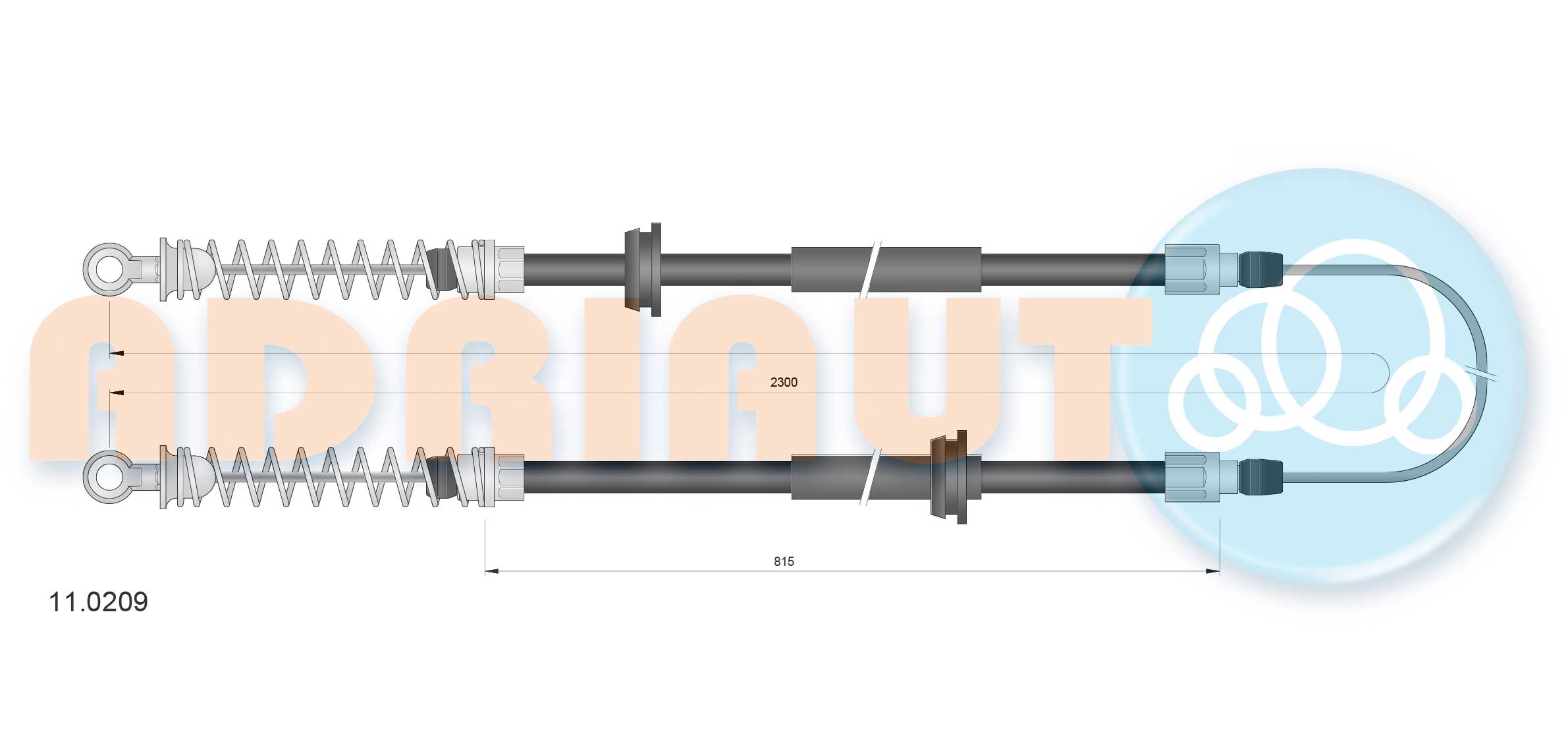 Cable Pull, parking brake (11.0209)