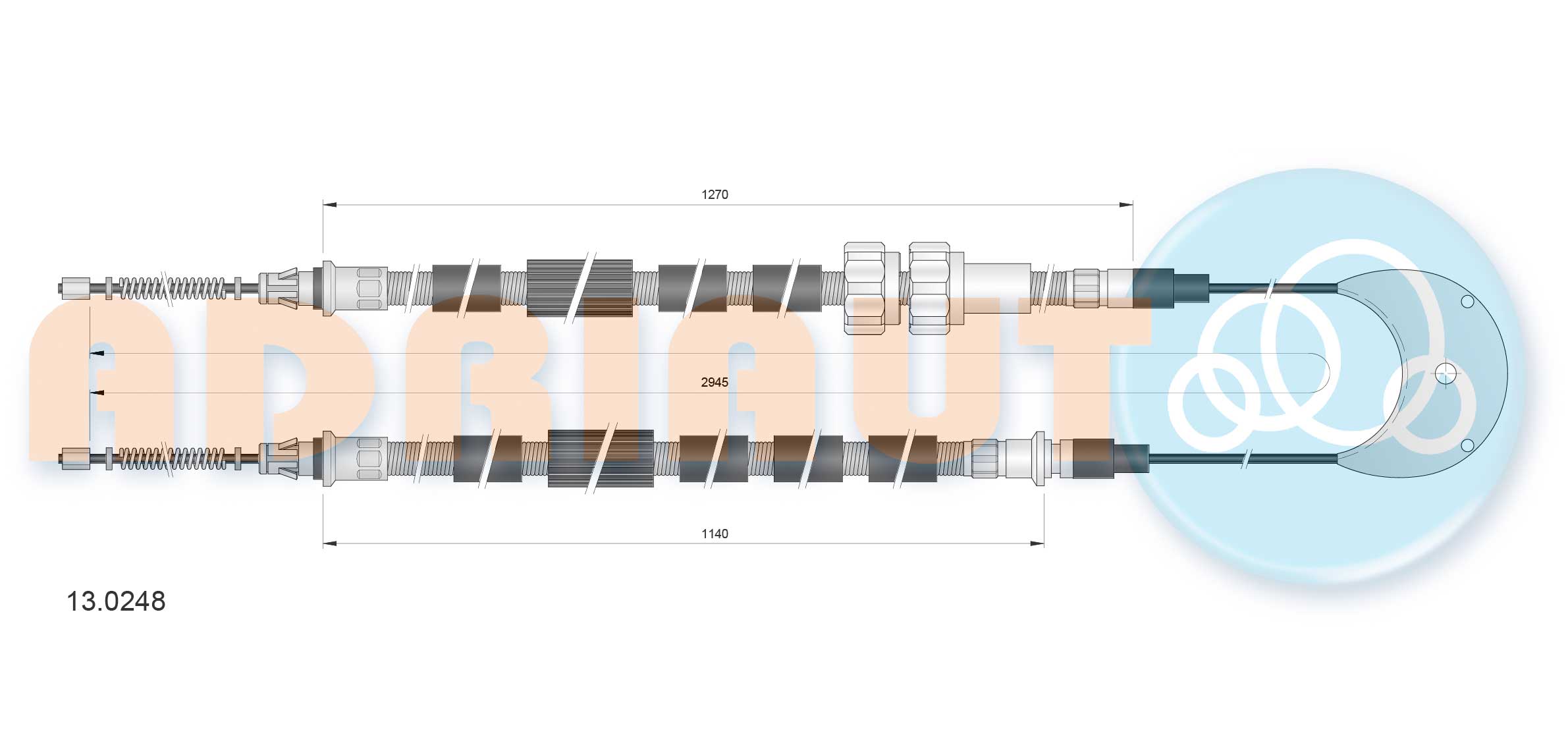 Cable Pull, parking brake (13.0248)